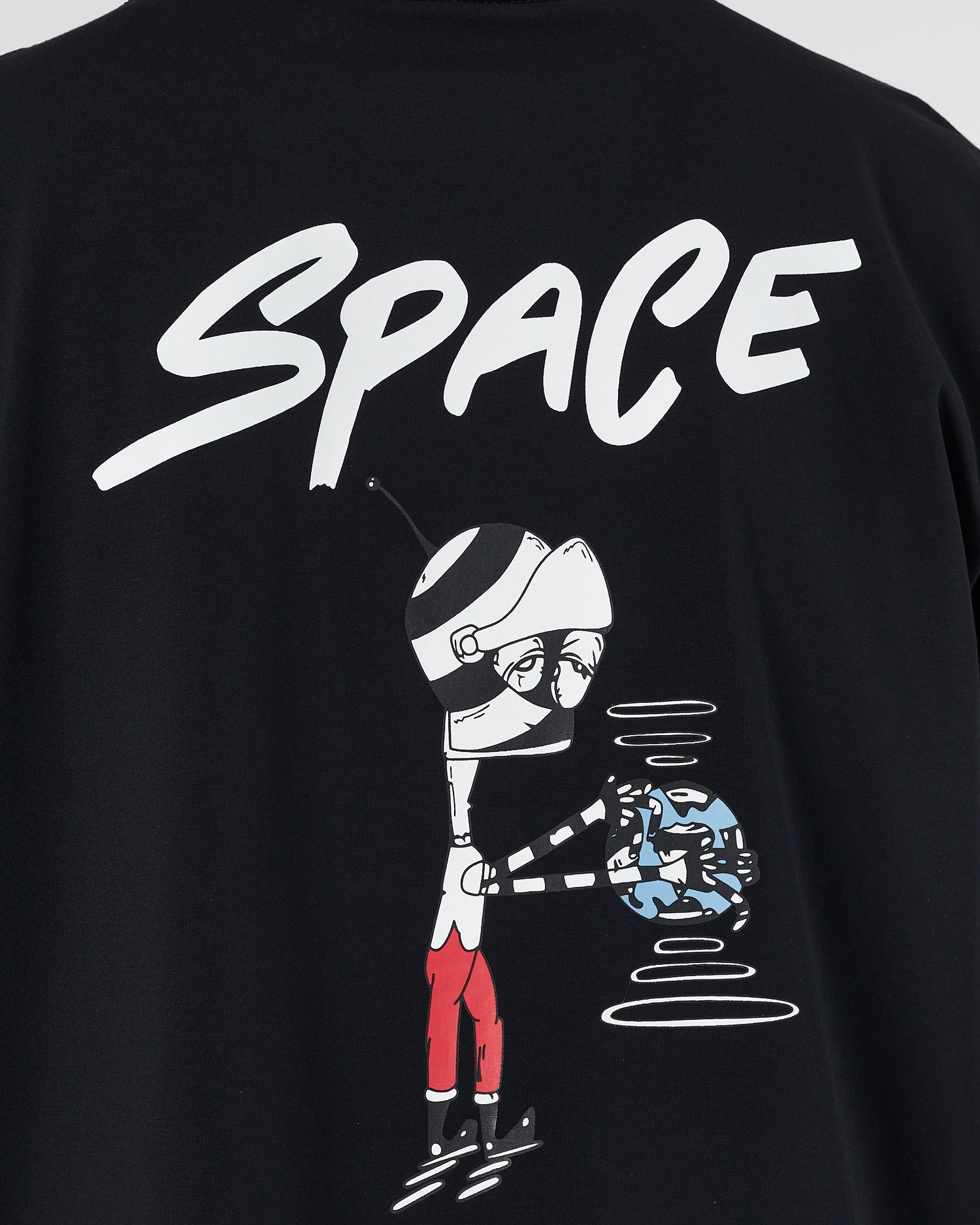 CH Space Logo Printed Men Black T-Shirt 15.90