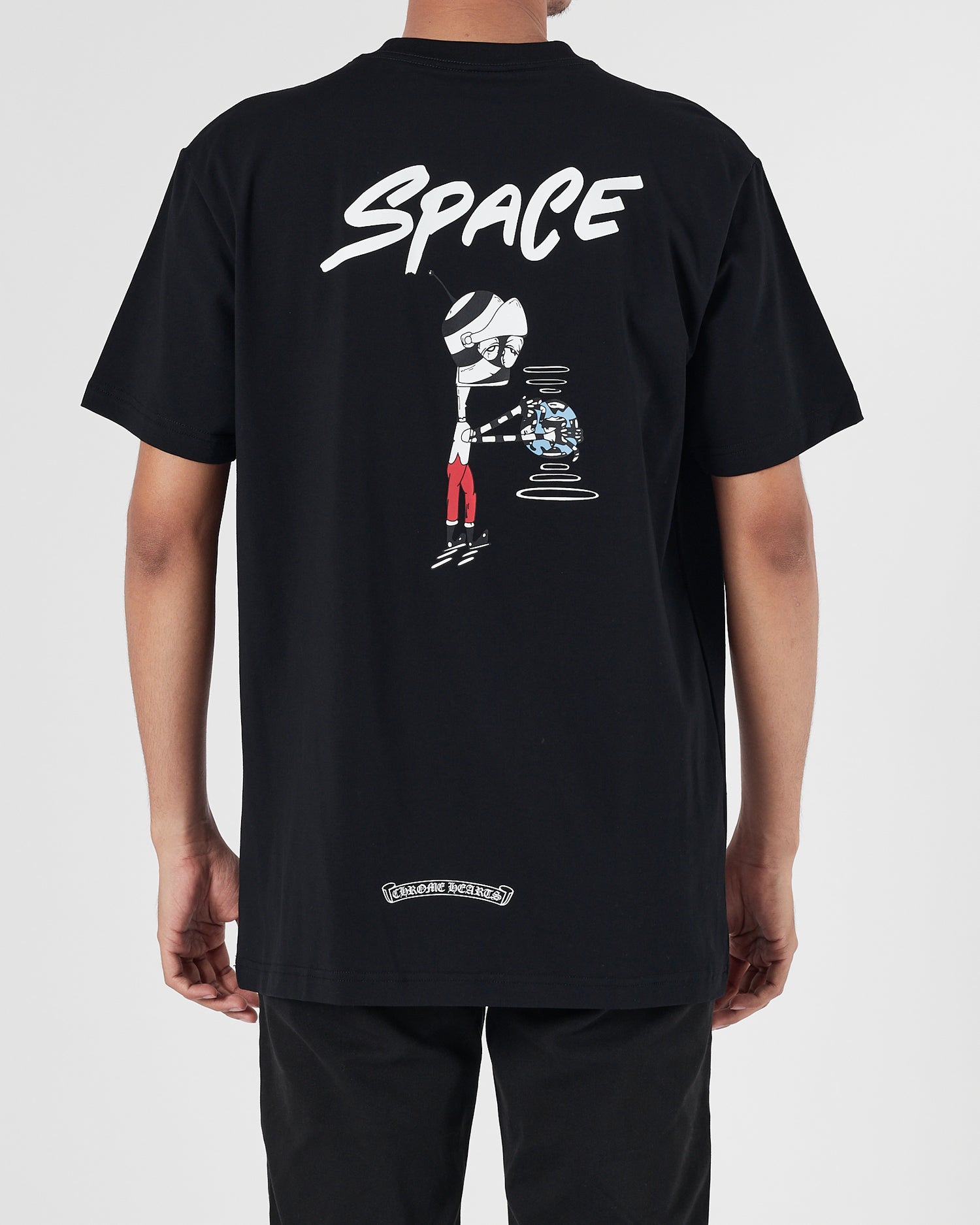 CH Space Logo Printed Men Black T-Shirt 15.90