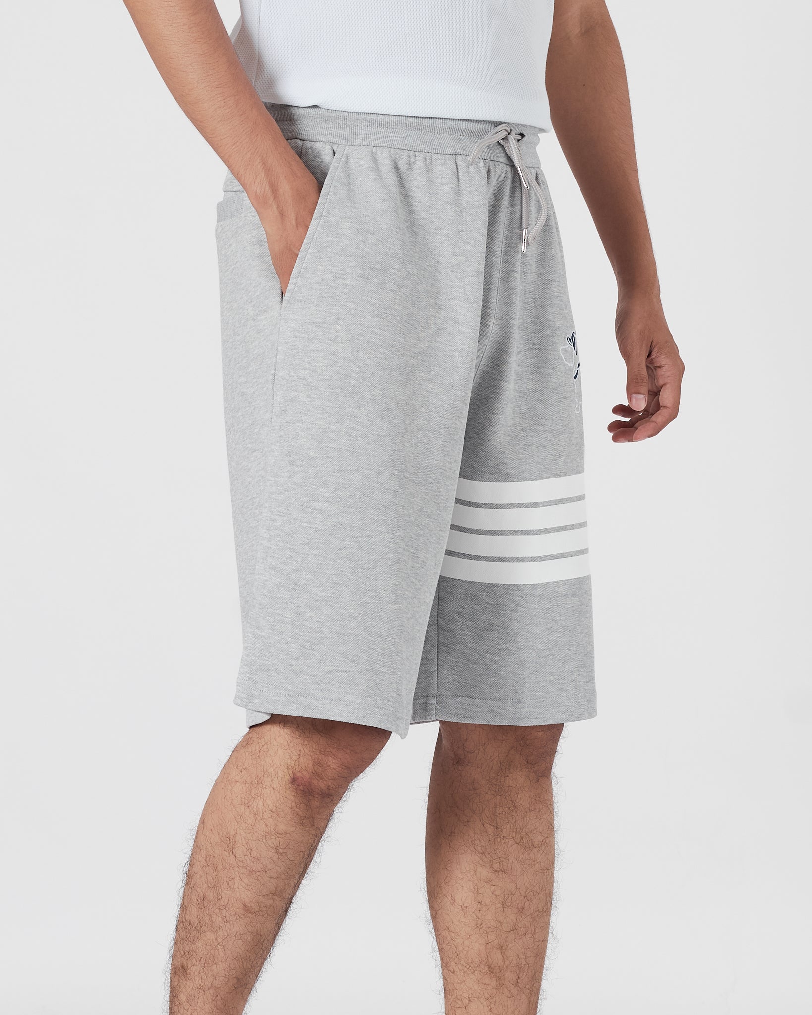 TB 4 Bar Striped Men Grey Shorts 16.90