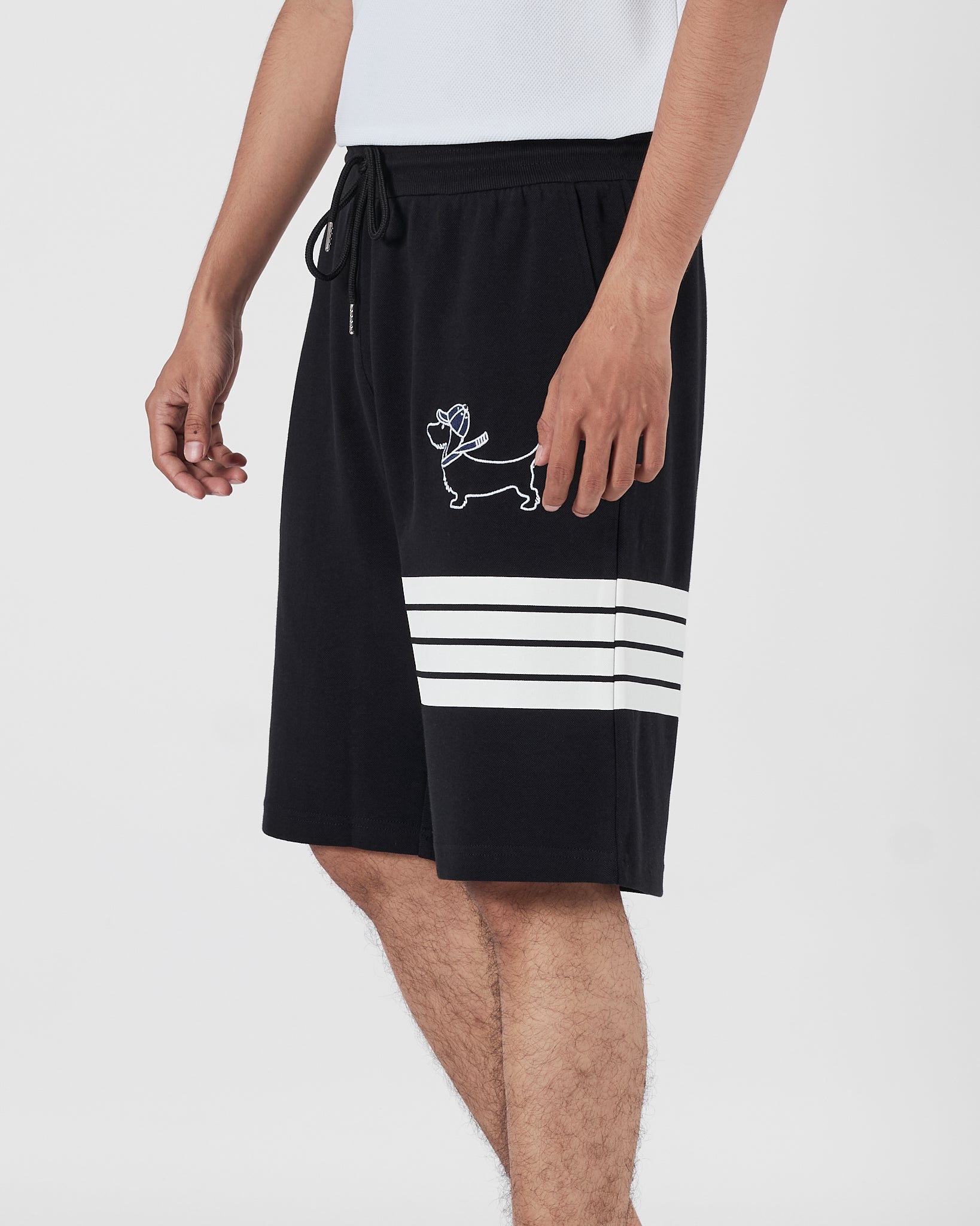 TB 4 Bar Striped Men Black Shorts 16.90