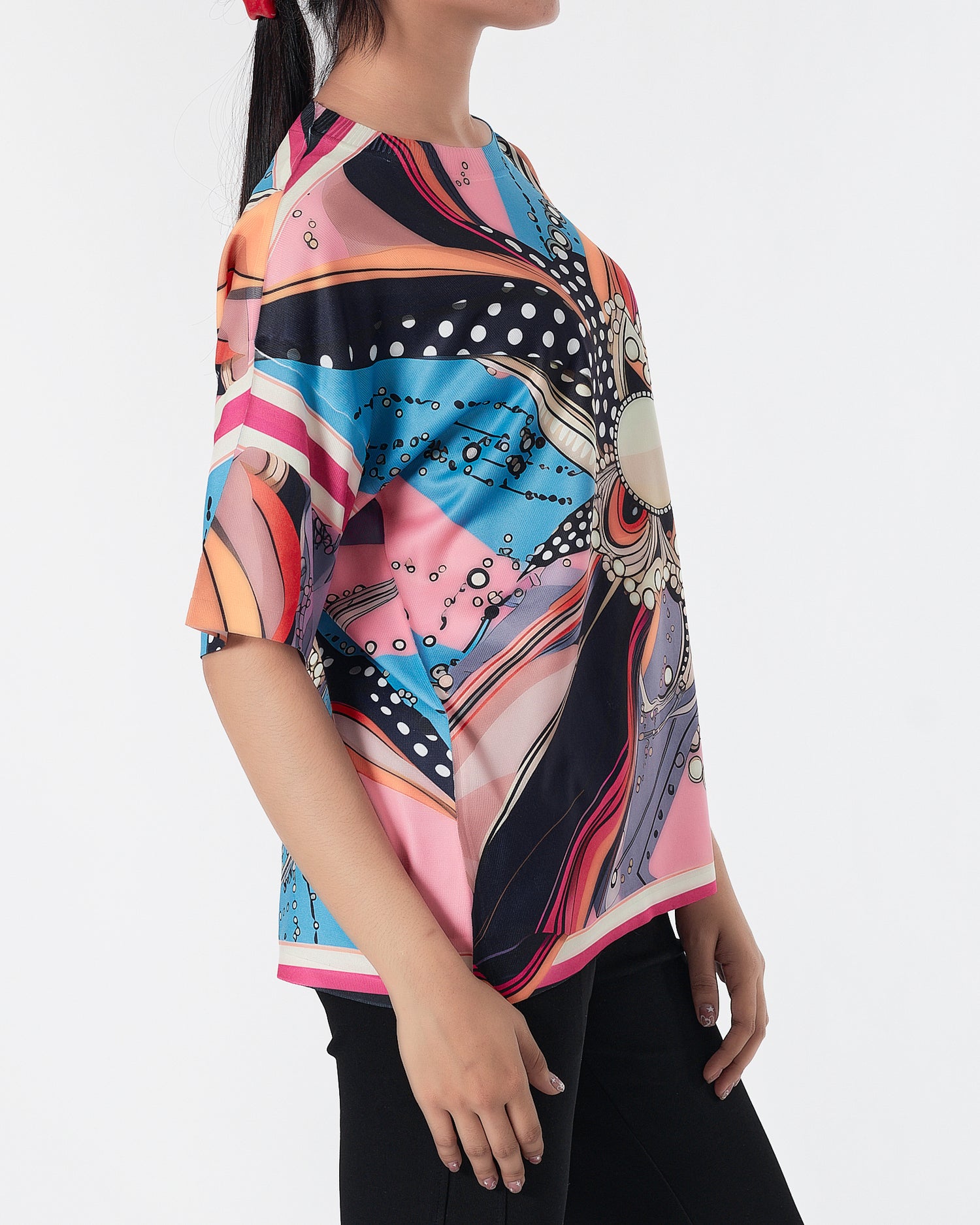 Floral Over Printed Lady Shirt 15.90