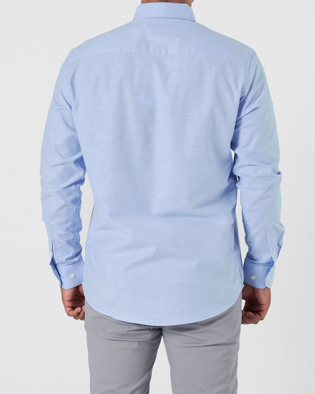 RL Logo Embroidered Men Light Blue Shirts Long Sleeve 20.90