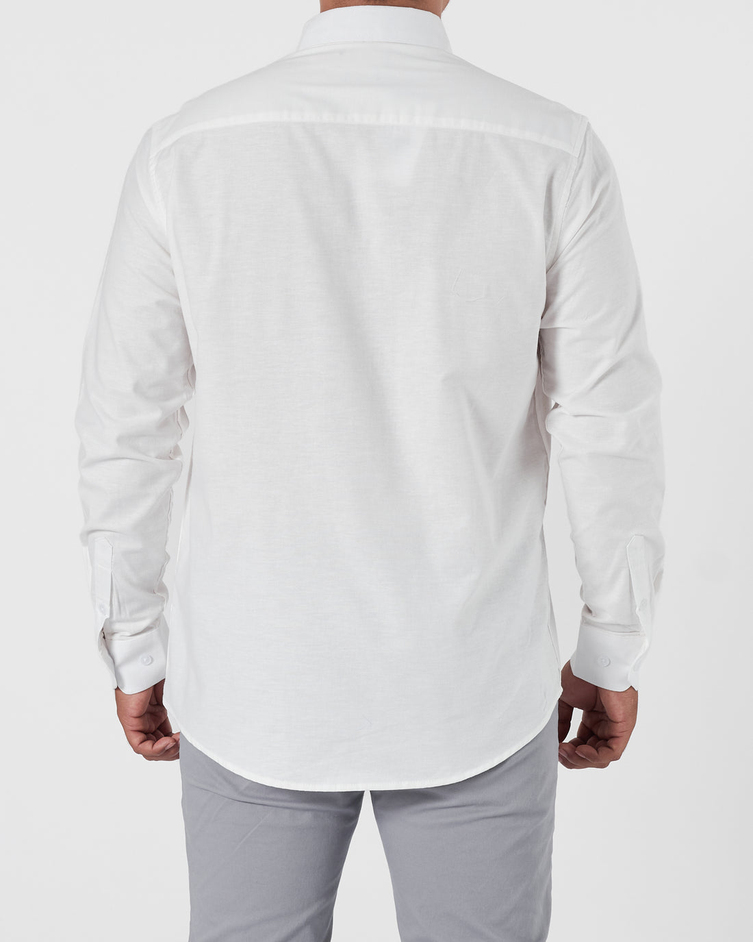 RL Logo Embroidered Men White Shirts Long Sleeve 20.90