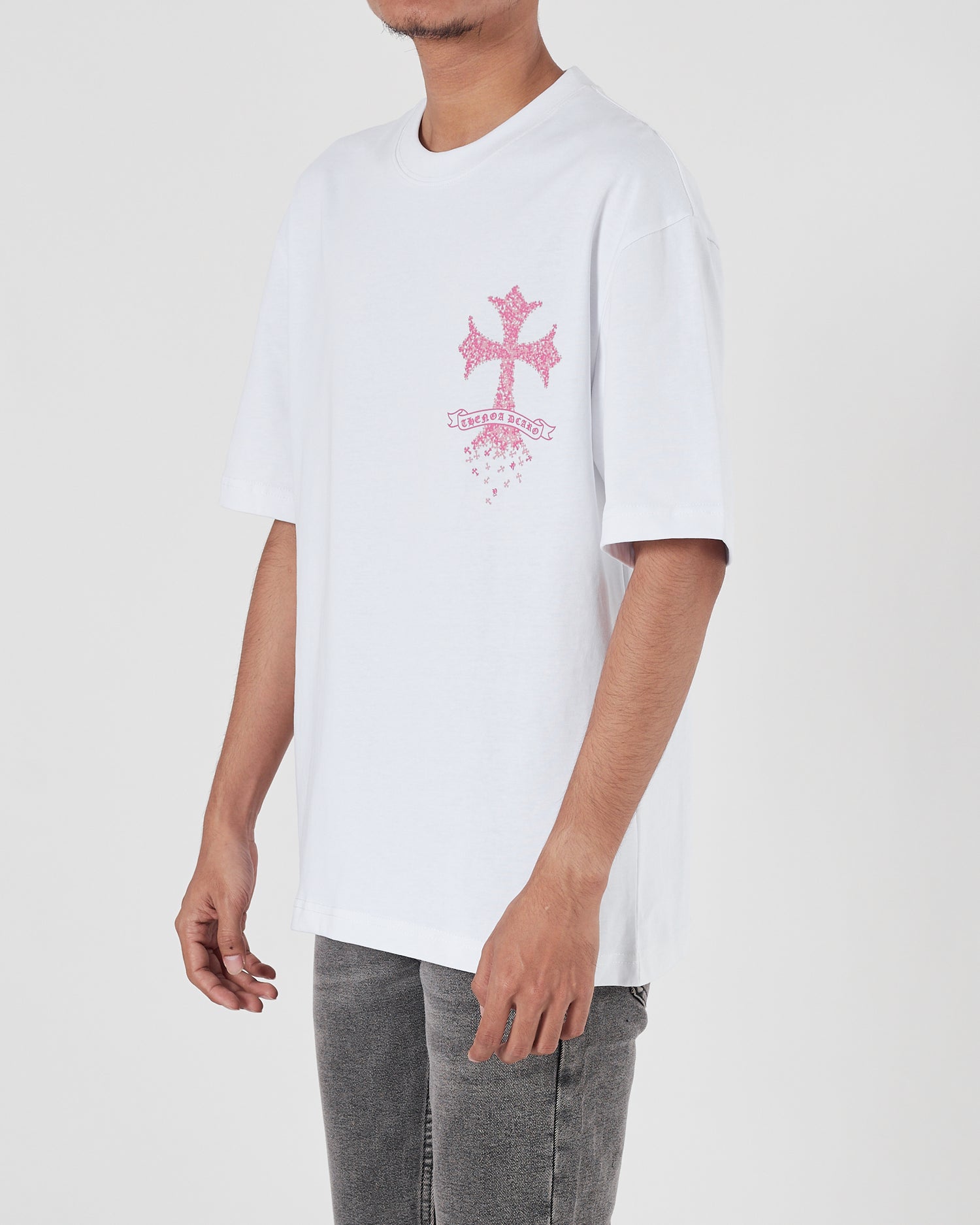 CH Pink Cross Back Logo Men White T-Shirt 19.90