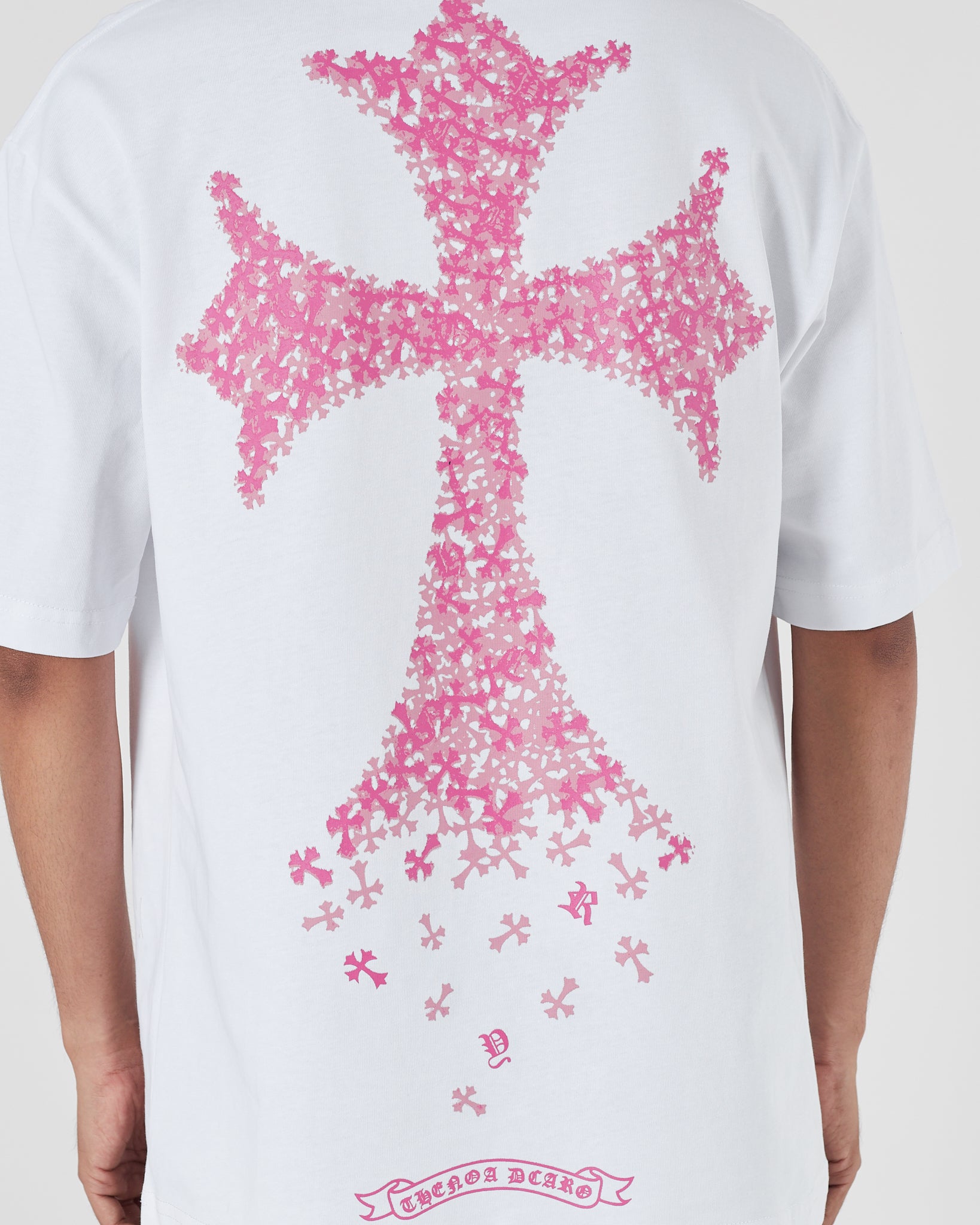 CH Pink Cross Back Logo Men White T-Shirt 19.90