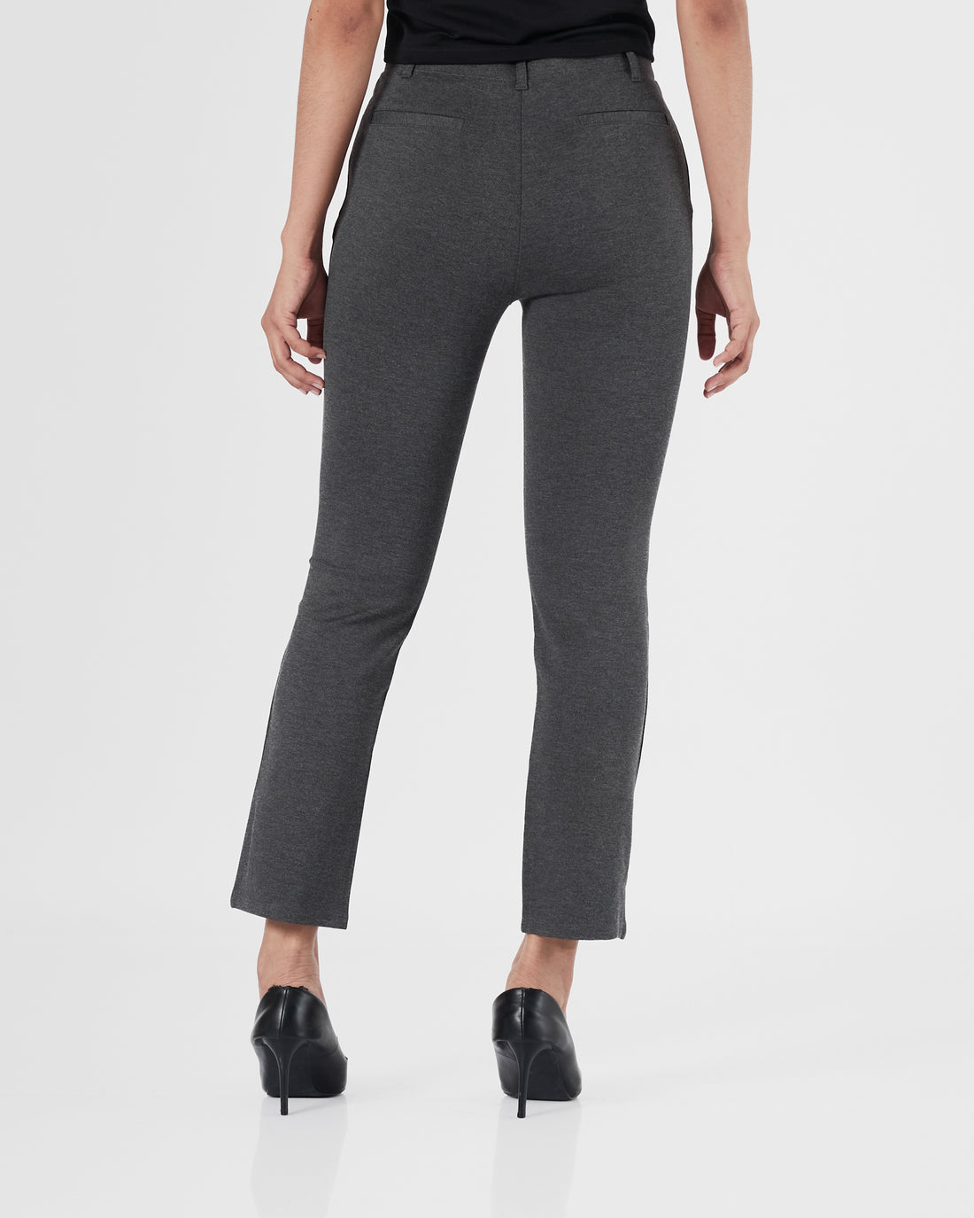 QIN Straight Fit Lady Grey Pants 14.90