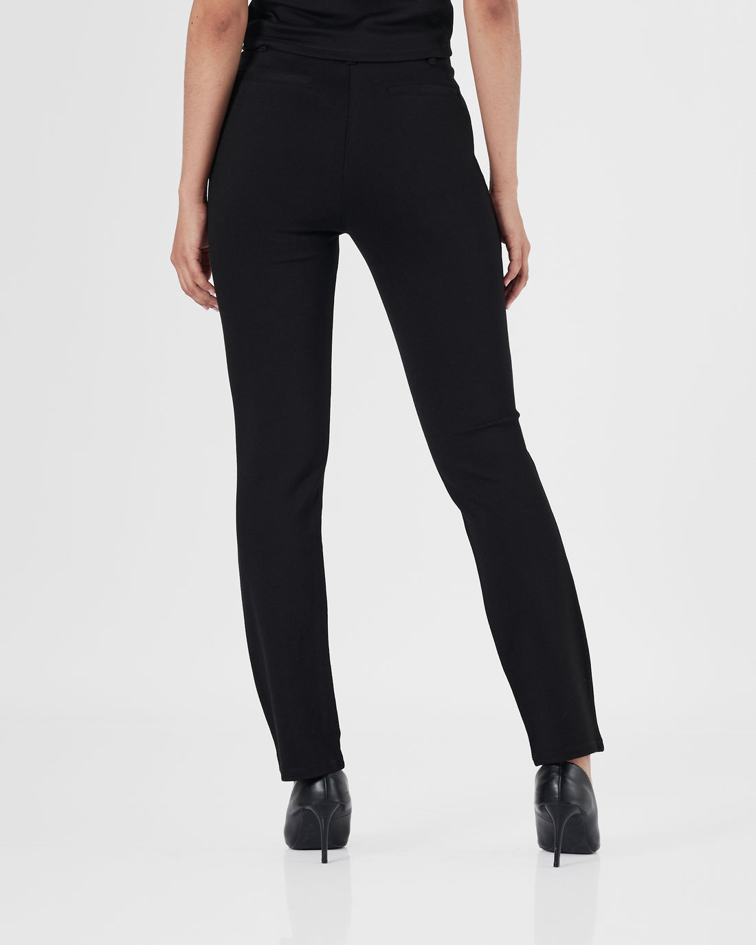 QIN Straight Fit Lady Black Pants 14.90