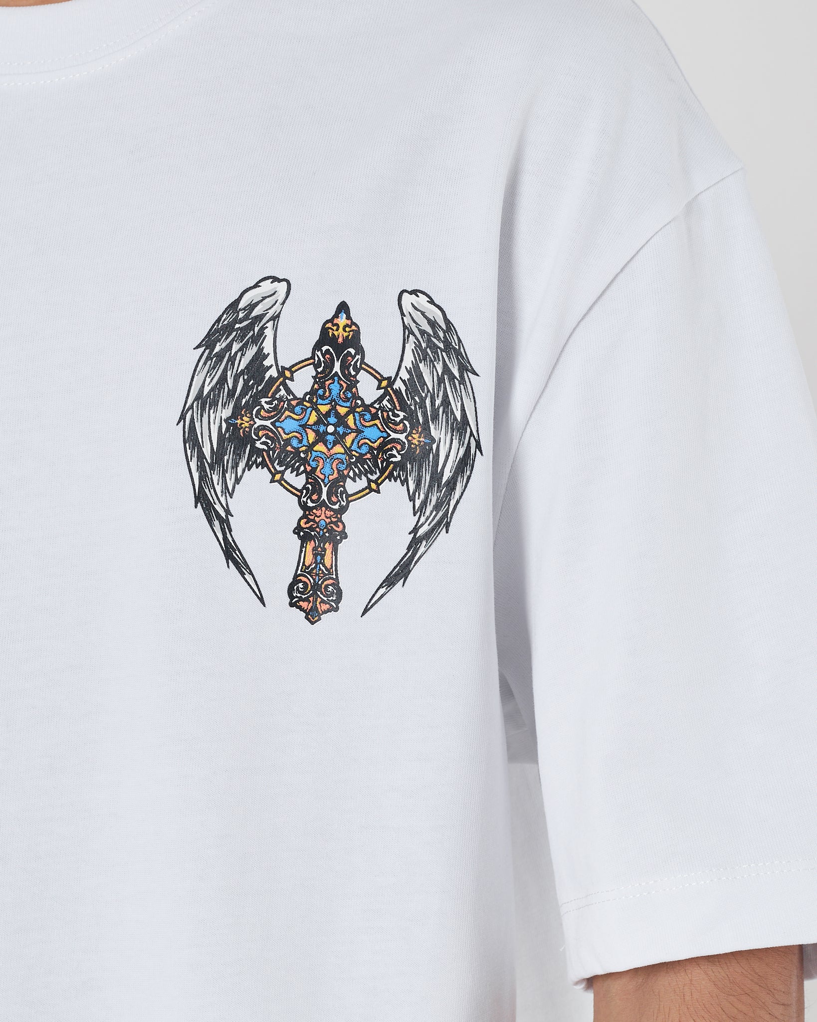 CH Angel Wing Logo Back Printed Men White T-Shirt 20.90