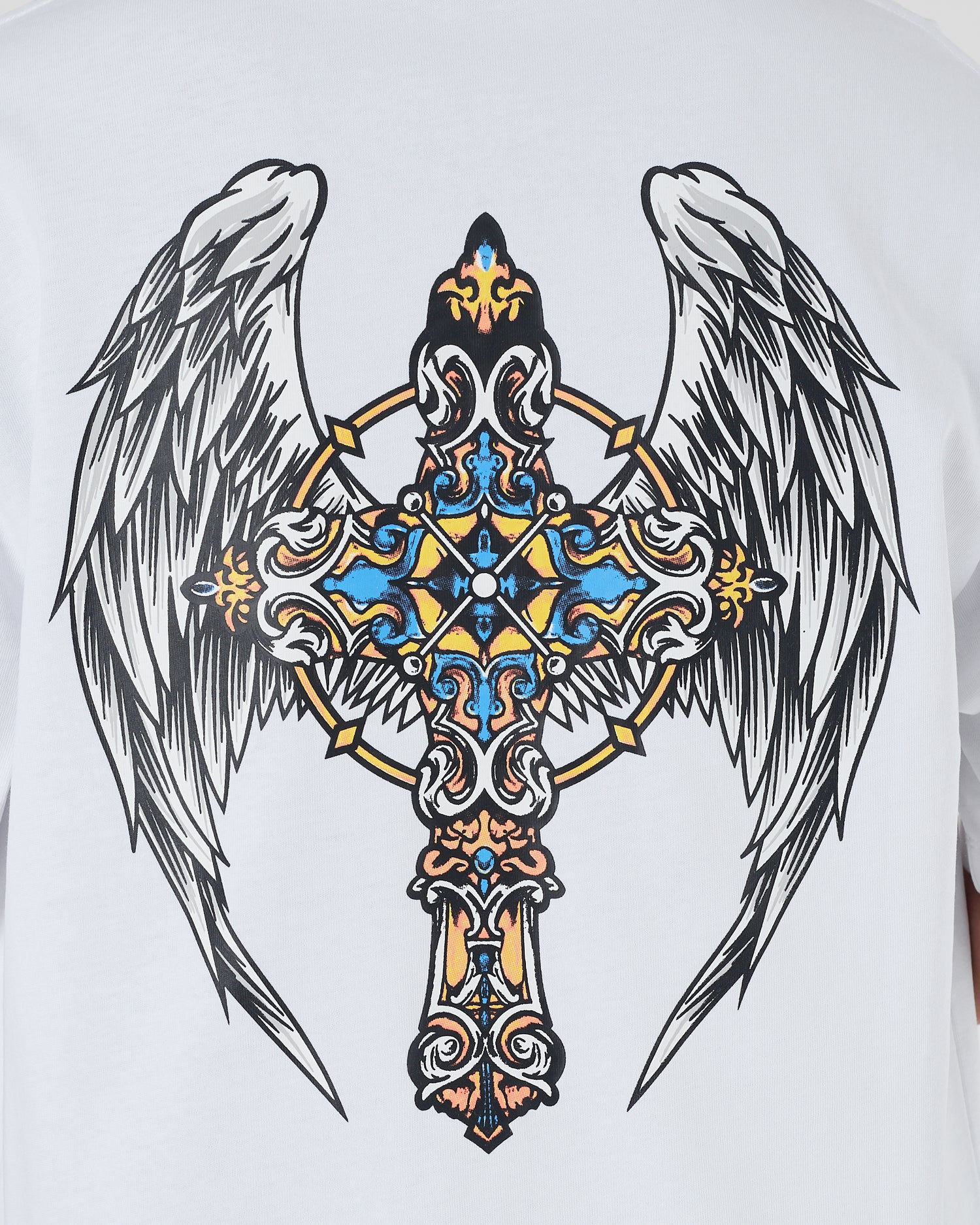 CH Angel Wing Logo Back Printed Men White T-Shirt 20.90