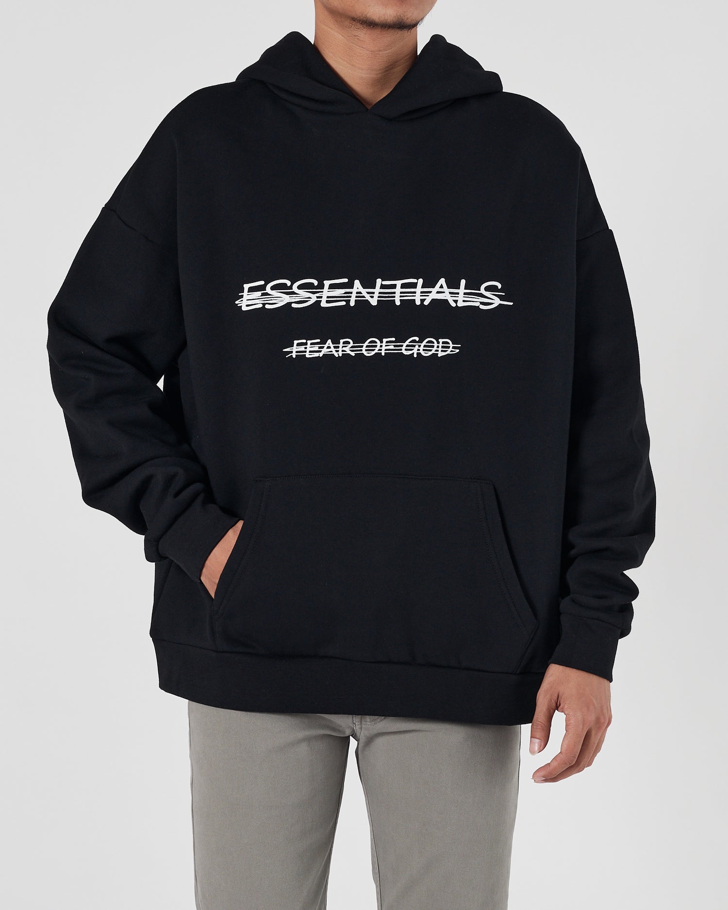 FOG Essentails Printed Men Black Hoodie 32.90