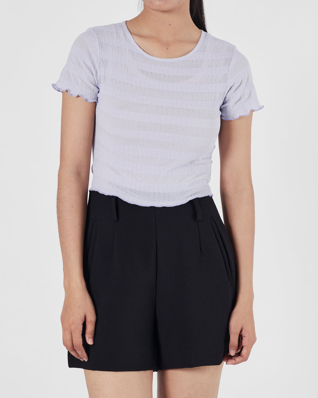 UNI Ruffle Lady Purple T-Shirt 11.90