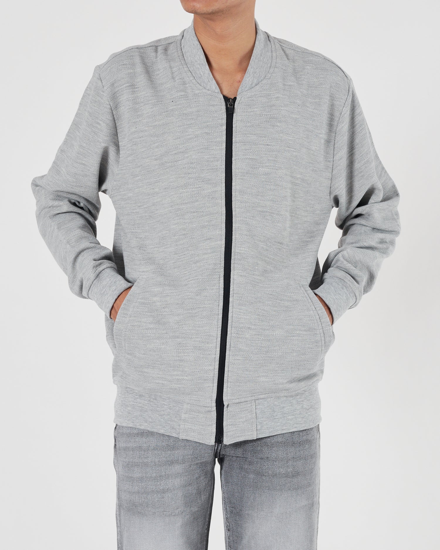 ZAR Plain Color Men Grey  Jacket 24.90