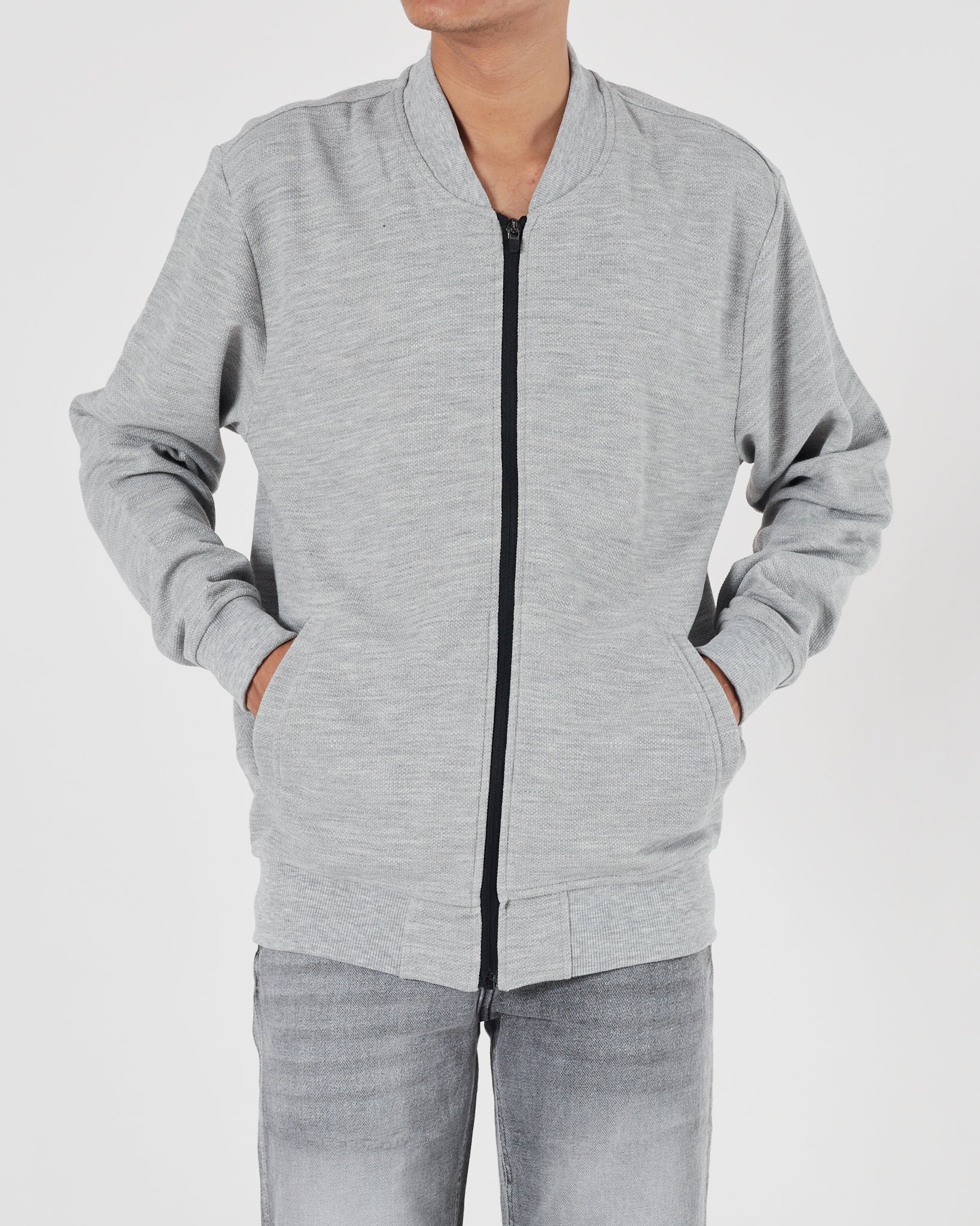 ZAR Plain Color Men Grey  Jacket 24.90
