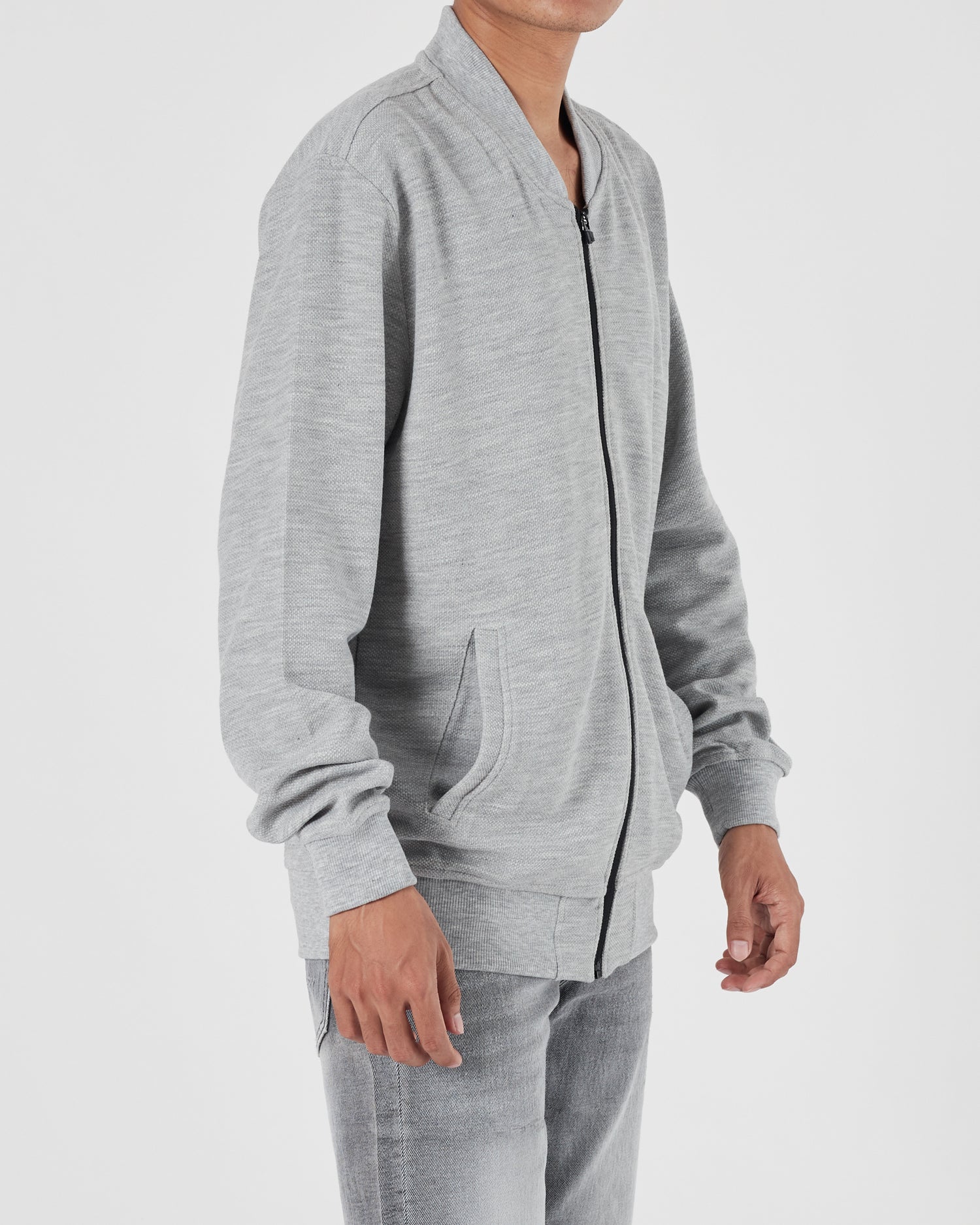 ZAR Plain Color Men Grey  Jacket 24.90