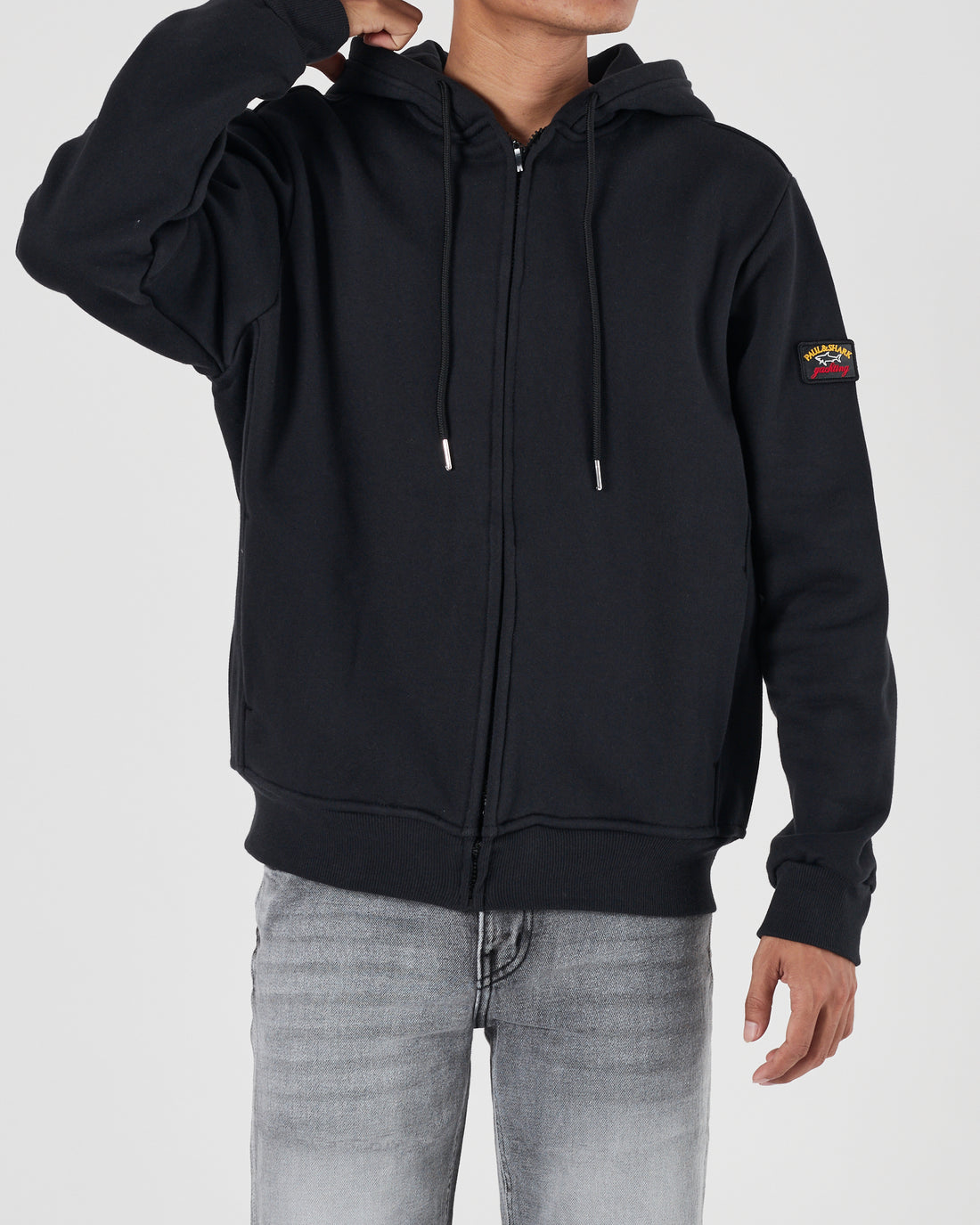 PSH Men Black Zipped Hoodie 25.90