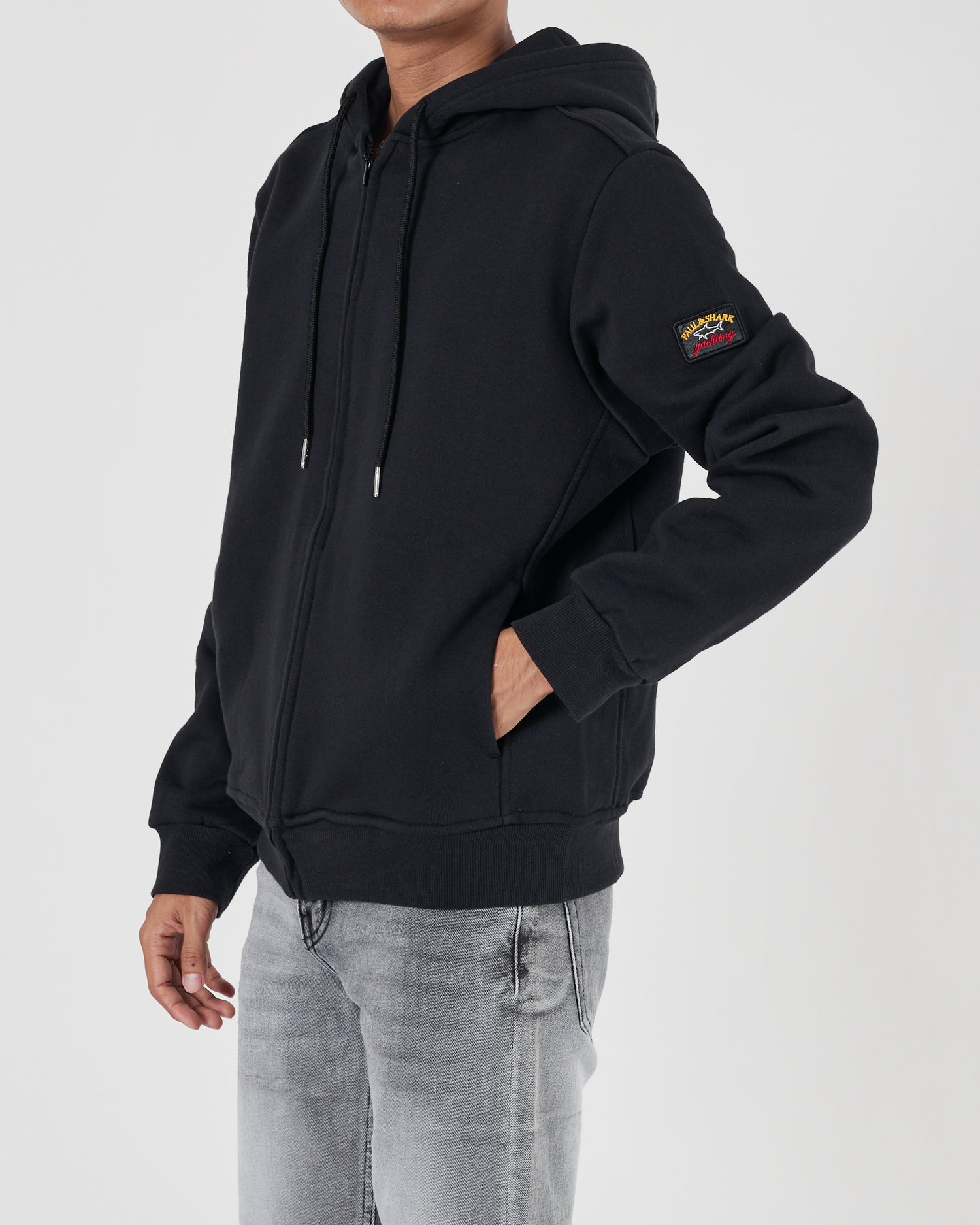 PSH Men Black Zipped Hoodie 25.90