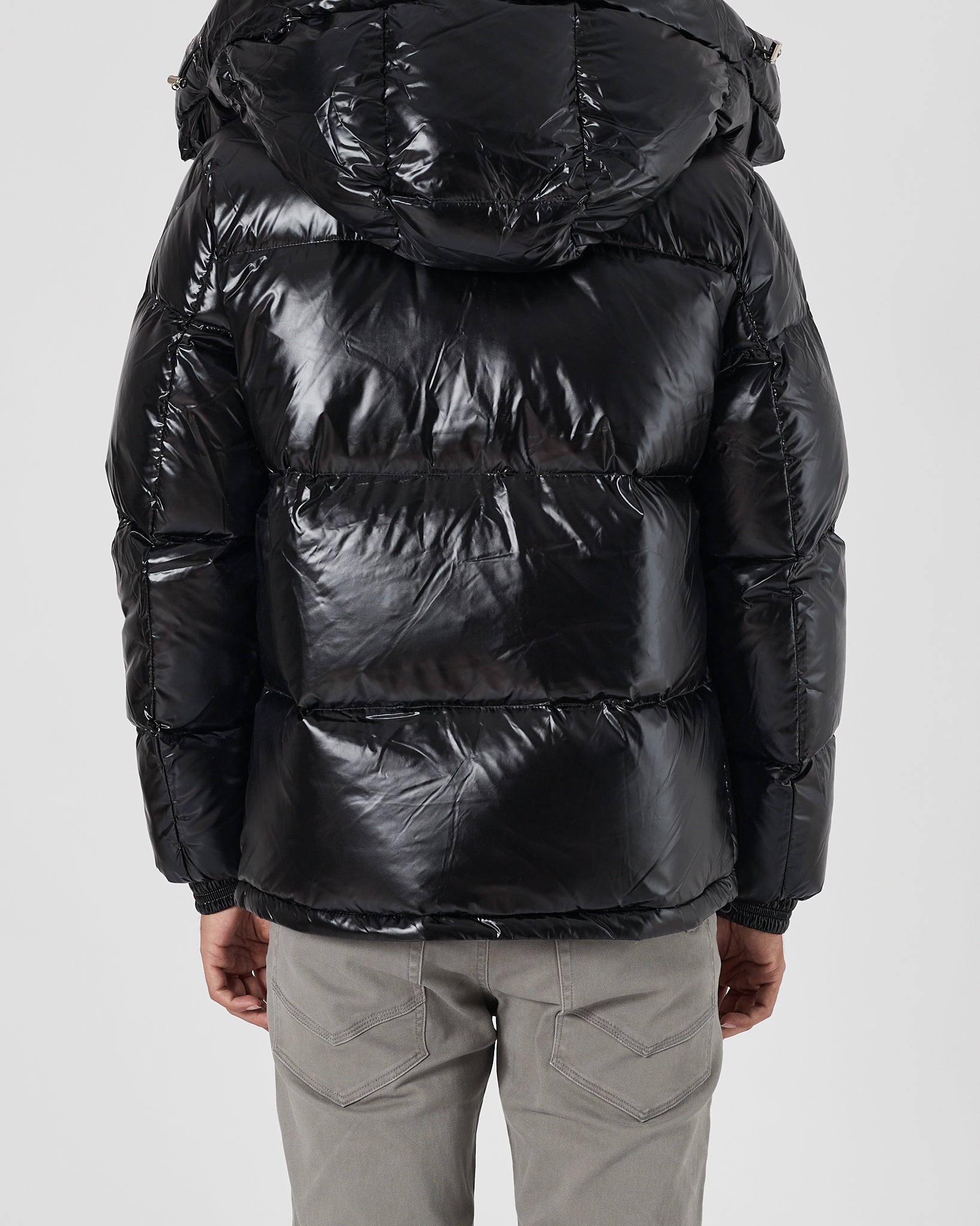 MON Puffy Men Black Jacket 179