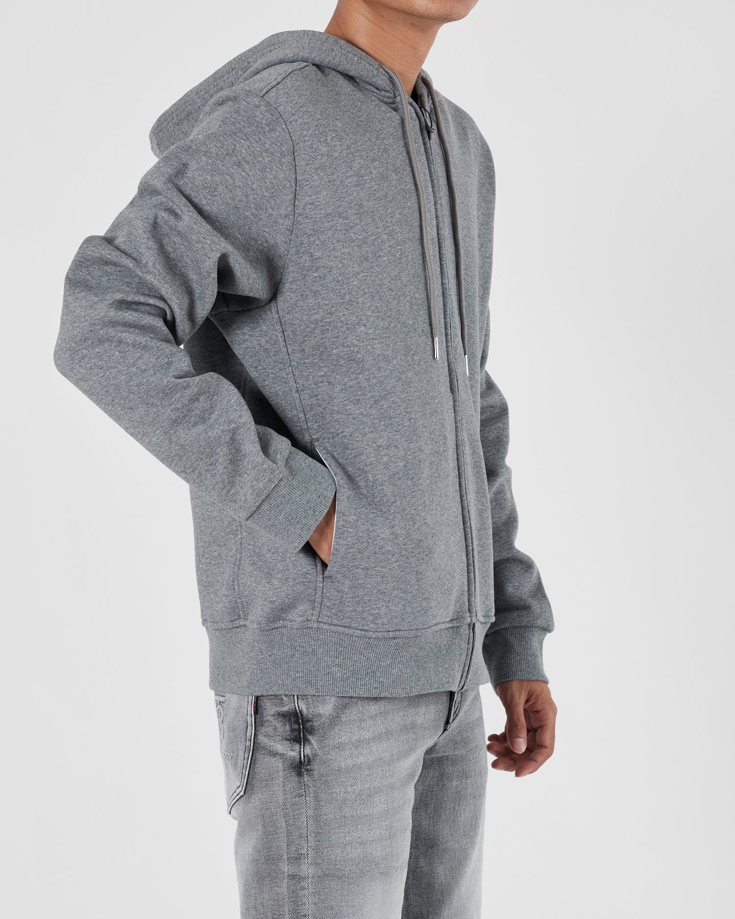 PSH Men Grey Zipped Hoodie 25.90