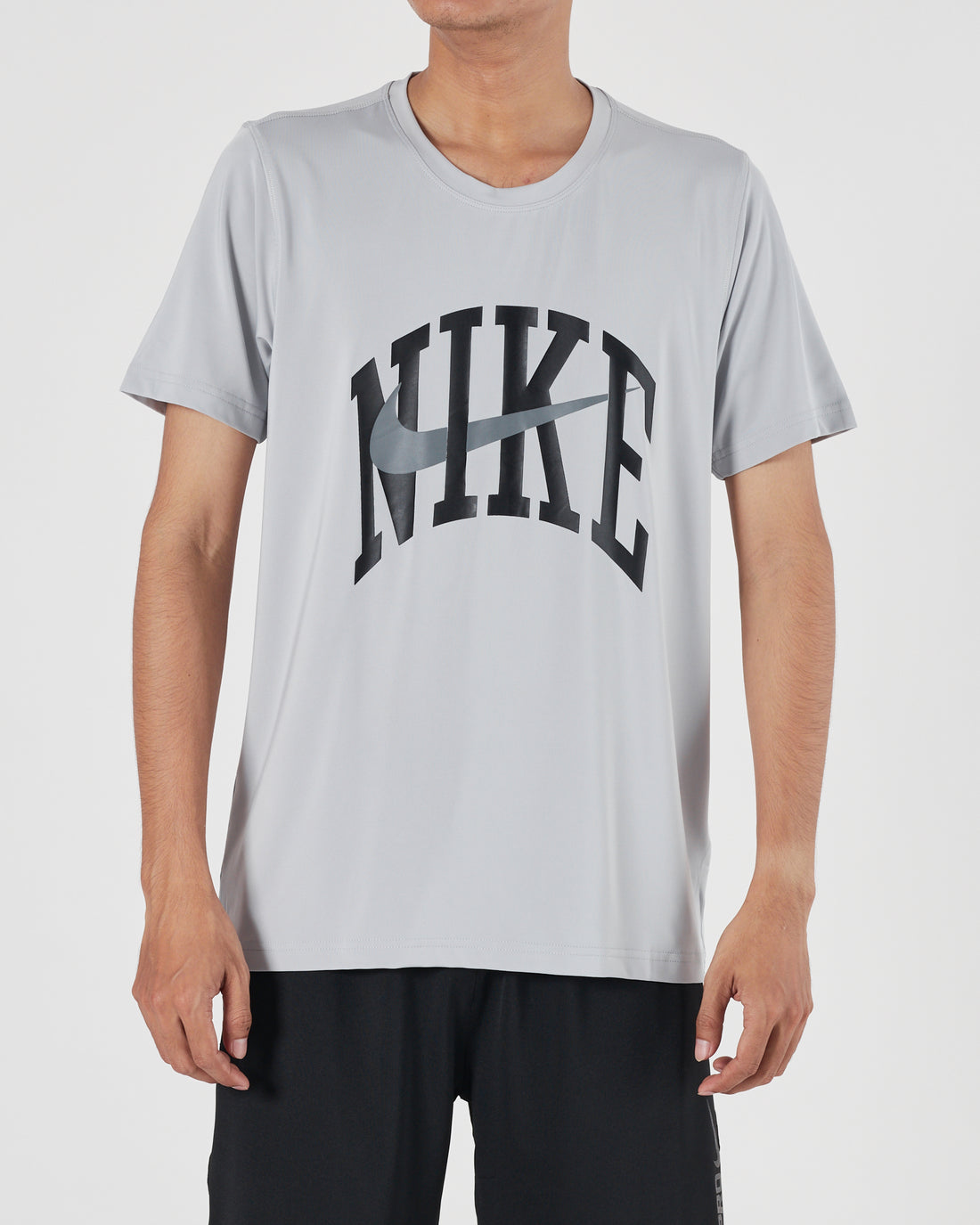 NIK Logo Printed Men Grey Sport T-Shirt 14.90