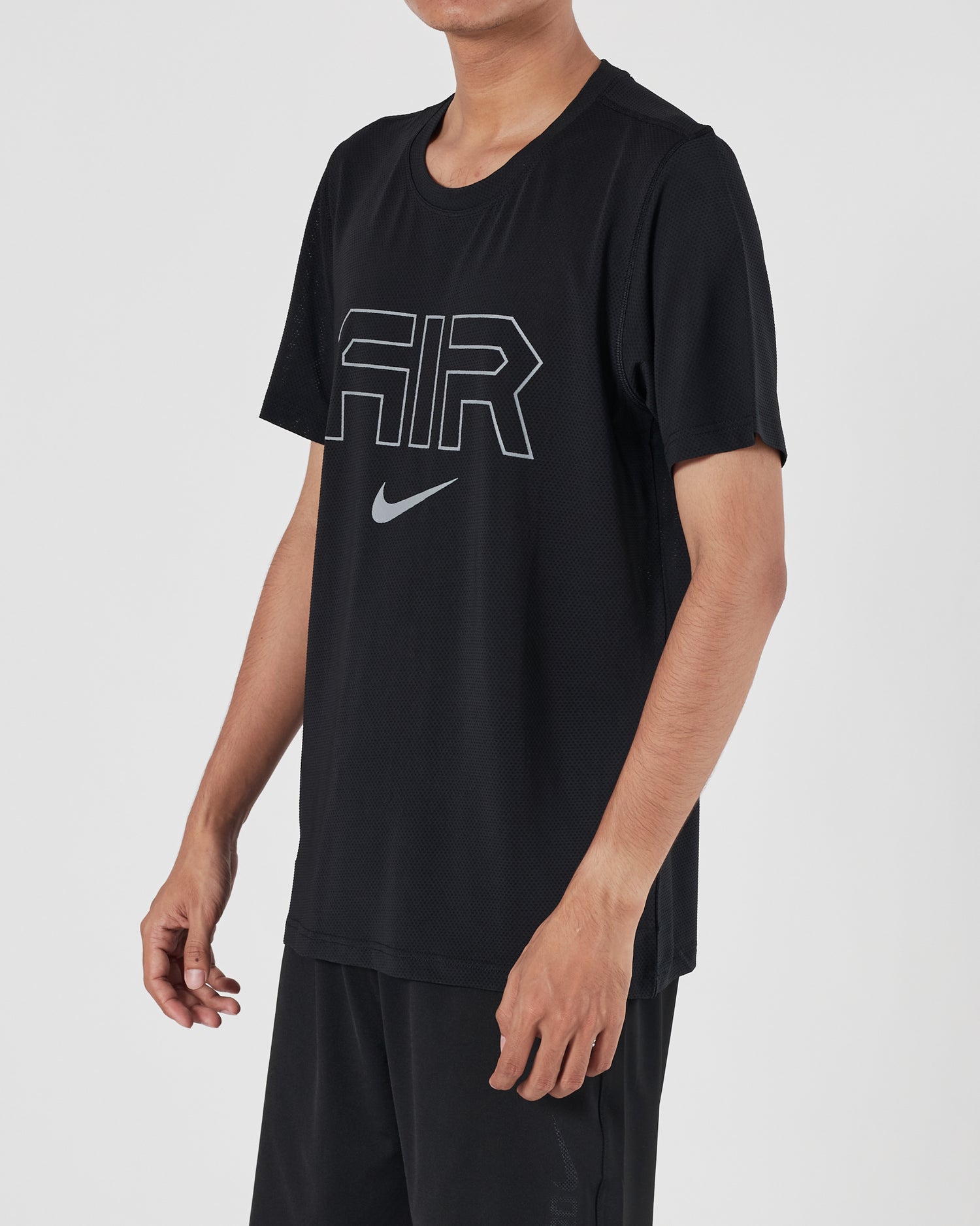 NIK Logo Printed Men Black Sport T-Shirt 14.90