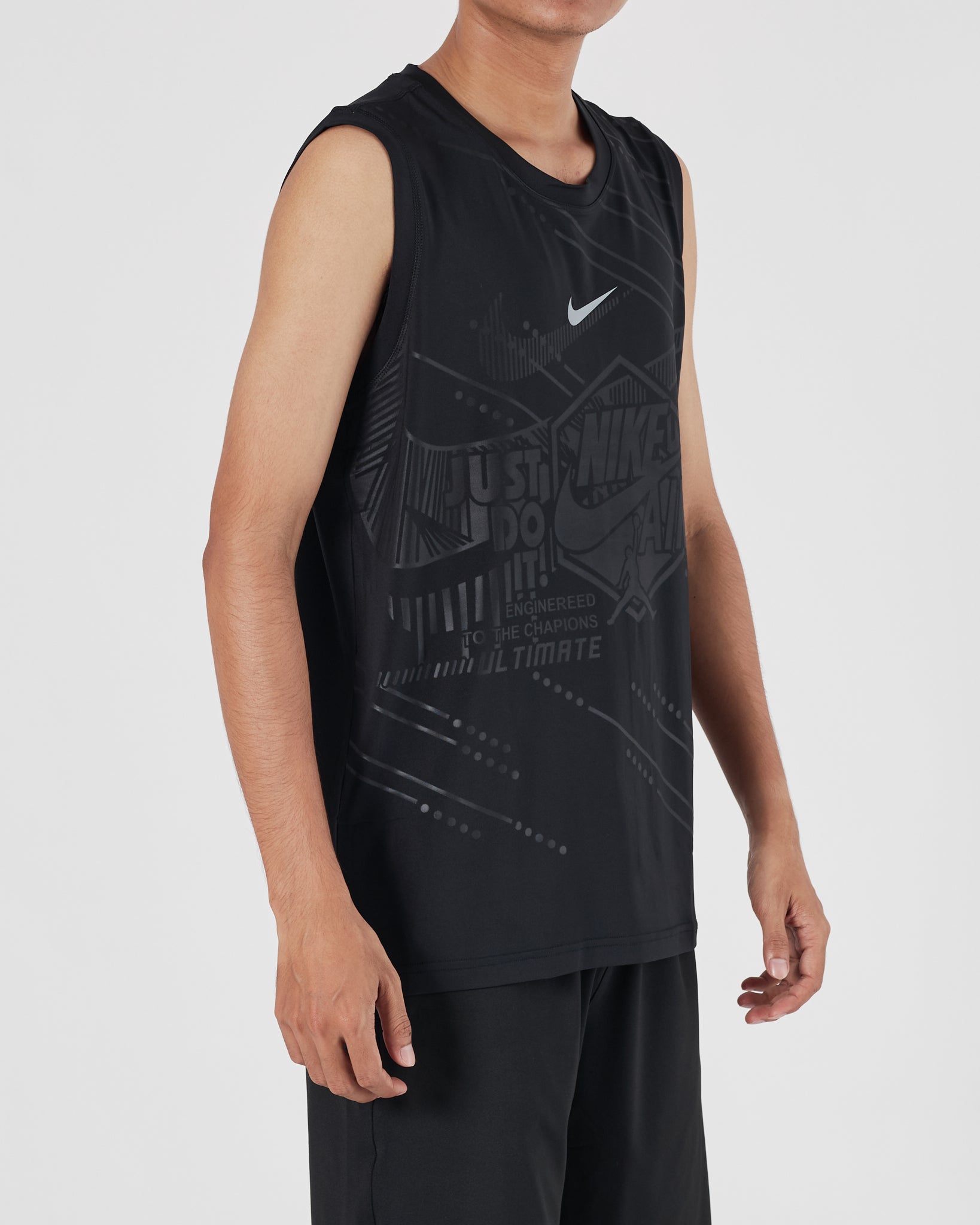 NIK Light Weight Men Black Tank Top 12.90