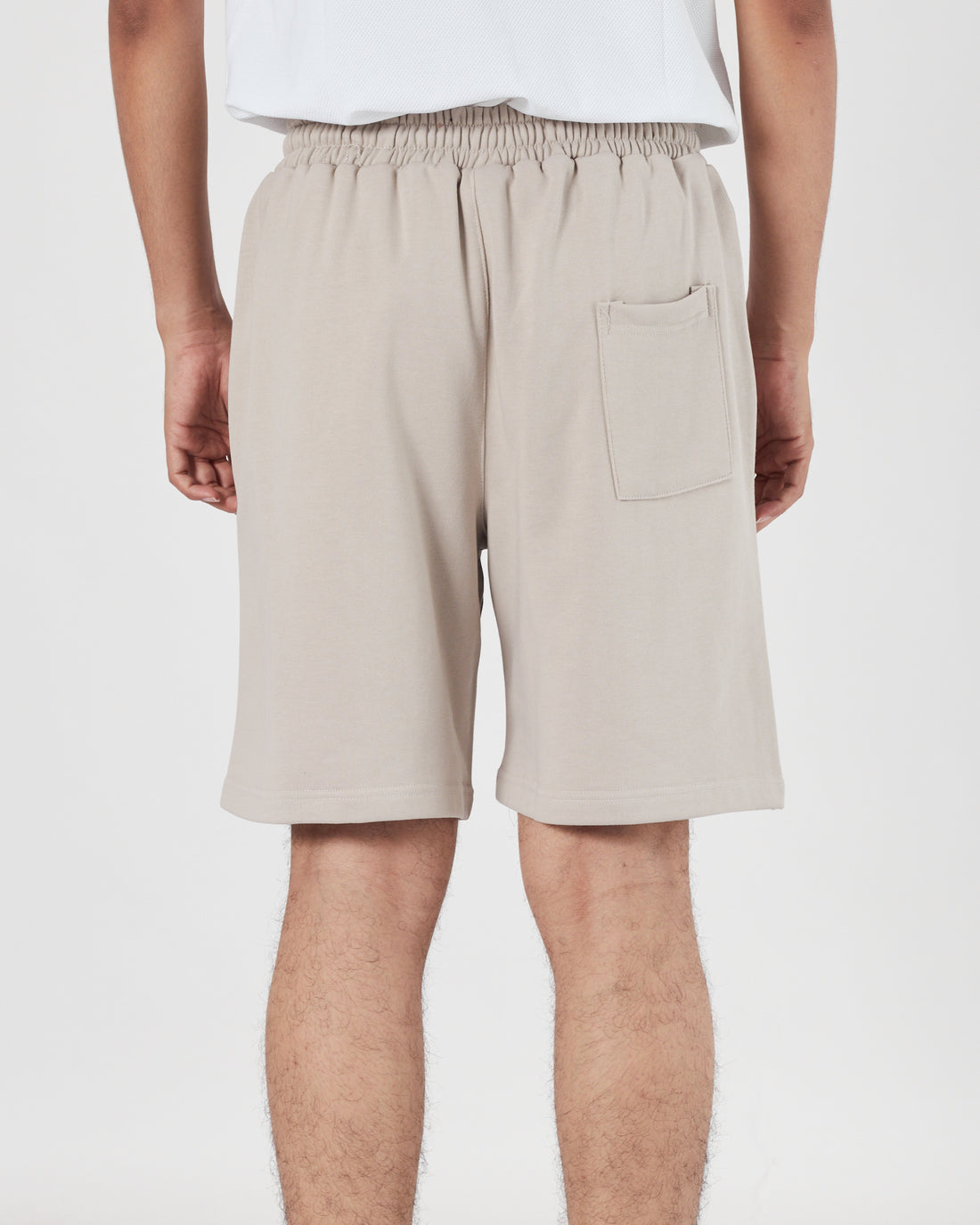 ESS Vertical Logo Printed Men Cream Shorts 16.90