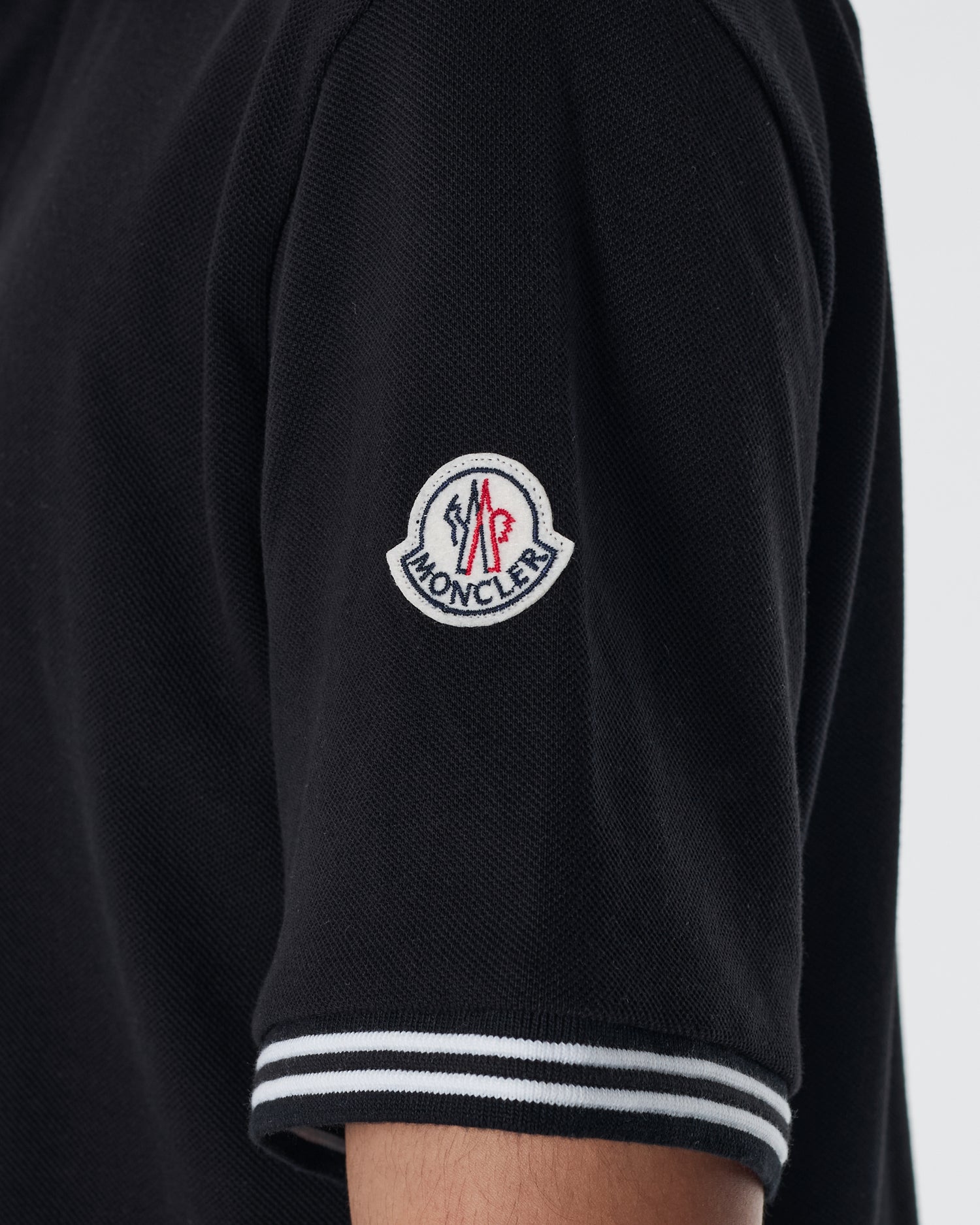 MON Collar Striped Men Black Polo Shirt 20.90
