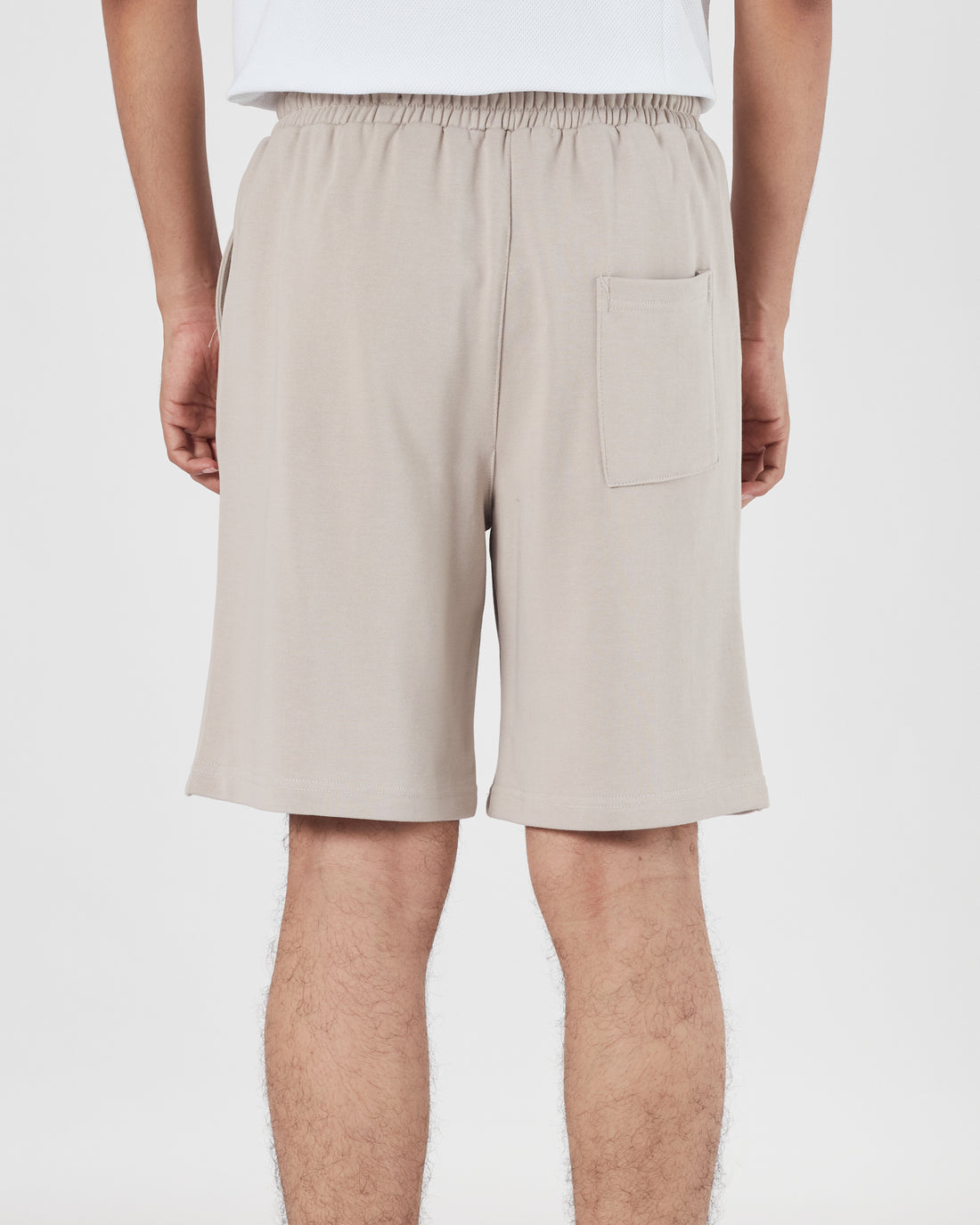 TH Signature Logo Printed Men Cream Shorts 15.90