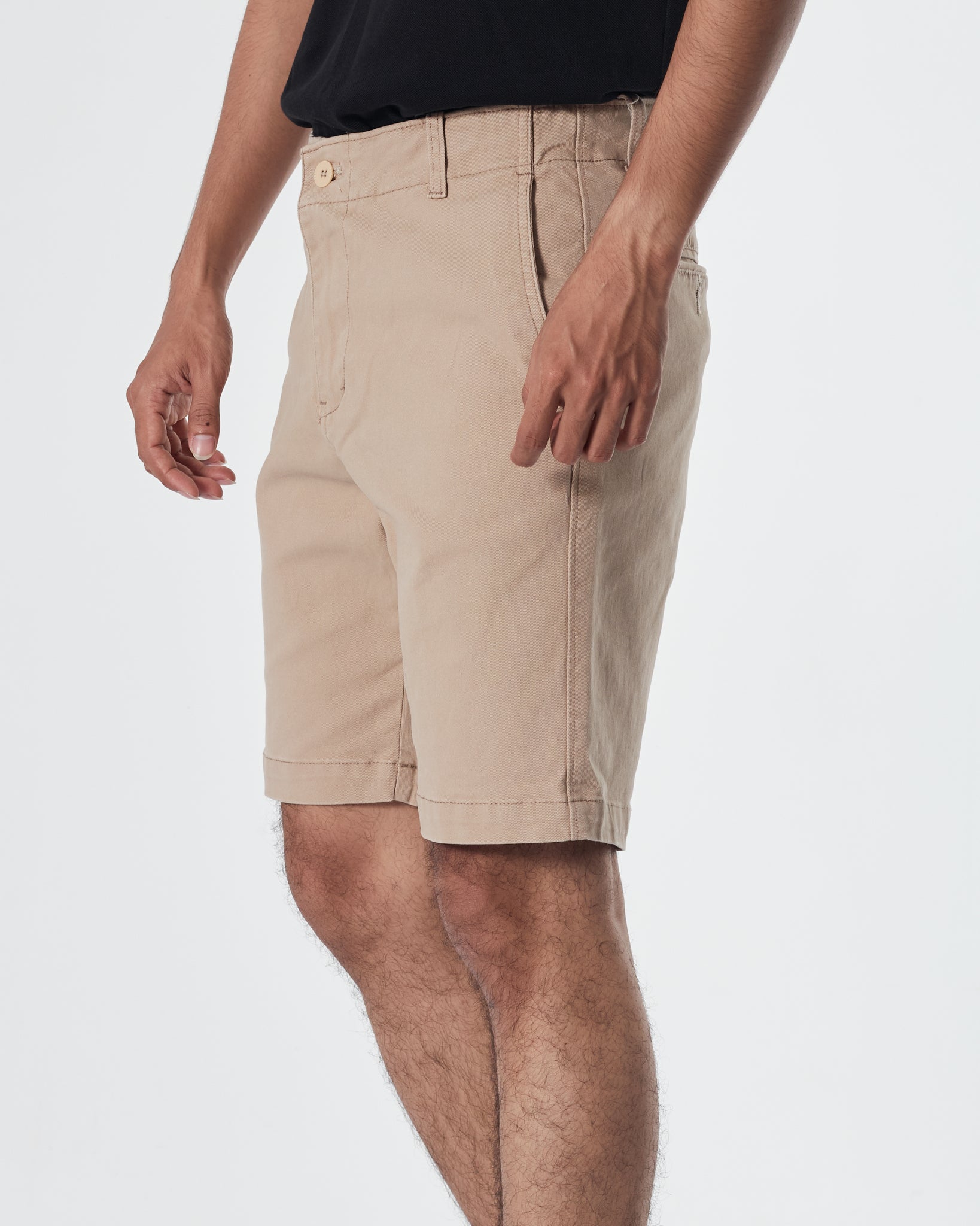 LAC Men Cream Khaki Short Pants 17.90