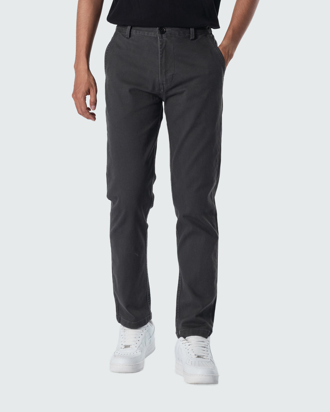 HUG Straight Fit Men Dark Grey Khaki Pants 25.90