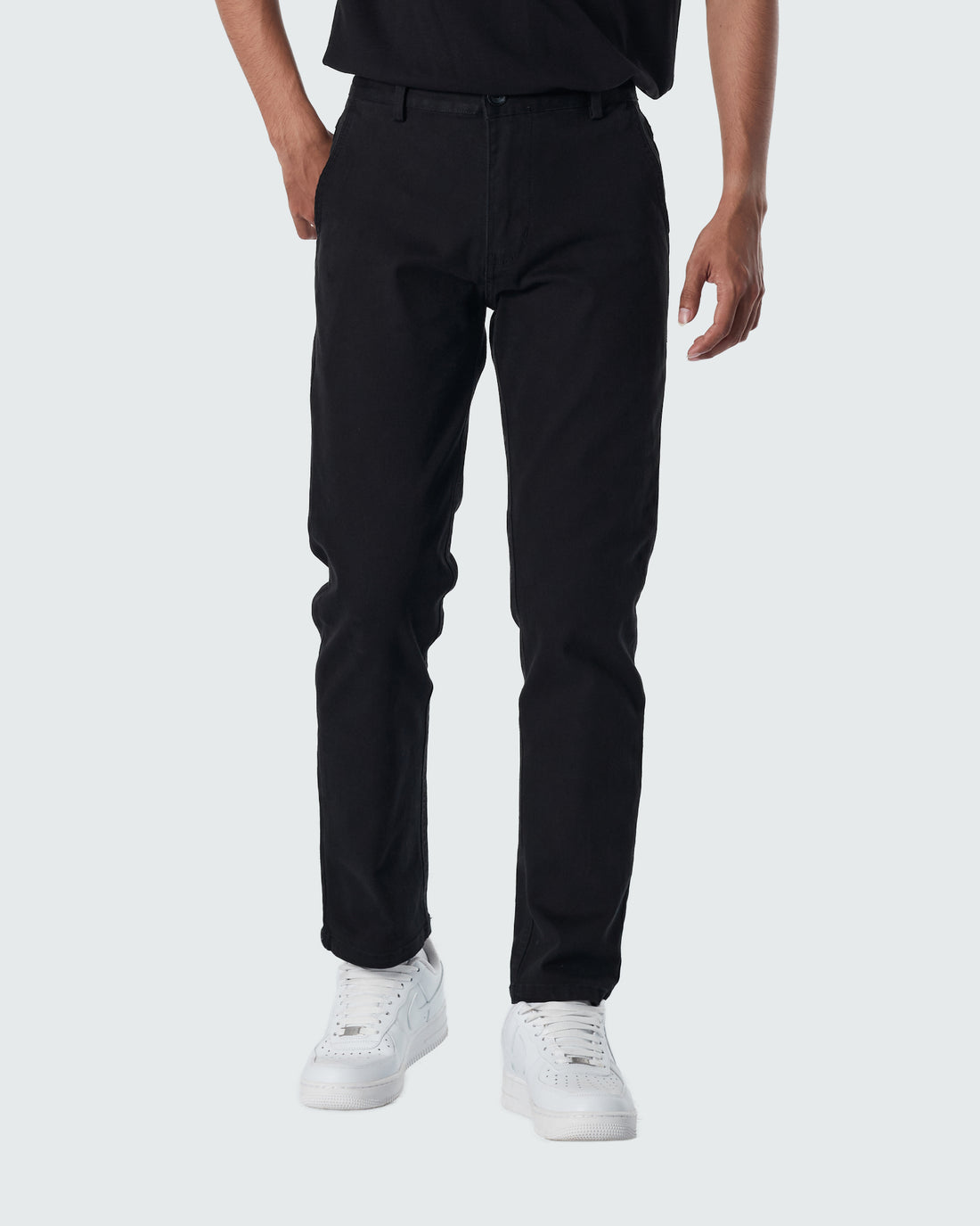HUG Straight Fit Men Black Khaki Pants 25.90