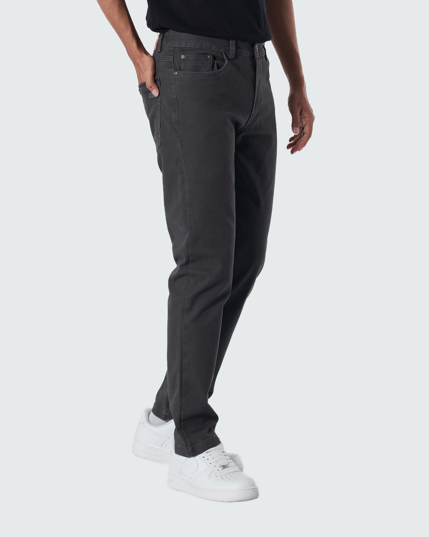 LAC Plain Color Men Dark Grey Khaki Pants 25.90