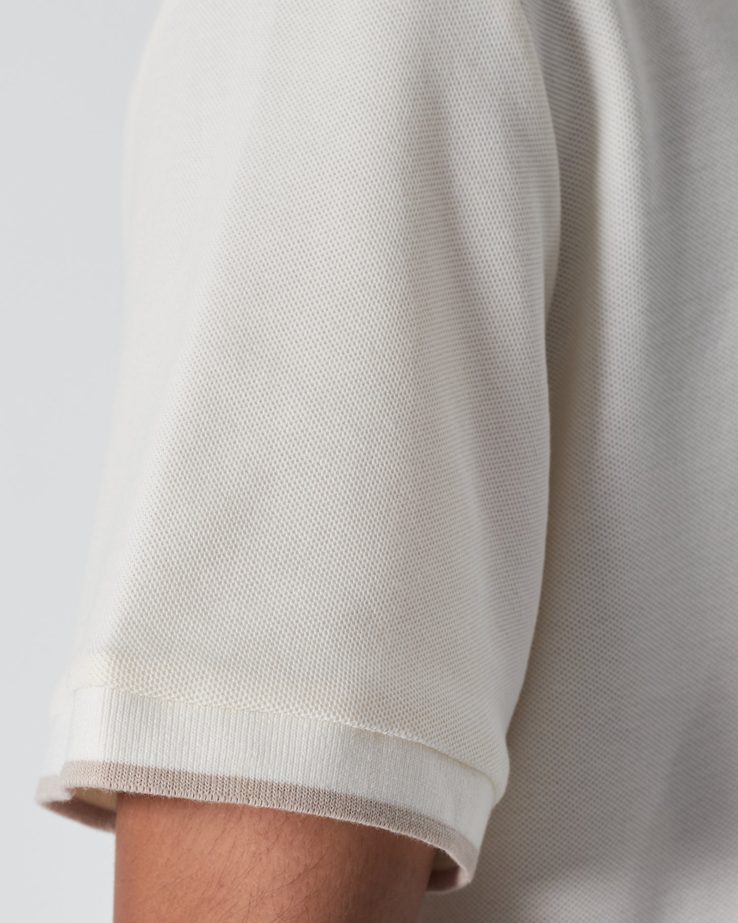 LAC Striped Collar Men White Polo Shirt 22.90