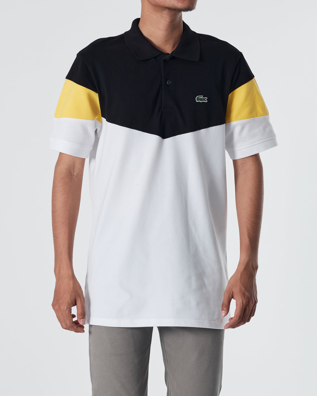LAC Color Block Men Yellow Polo Shirt 20.90