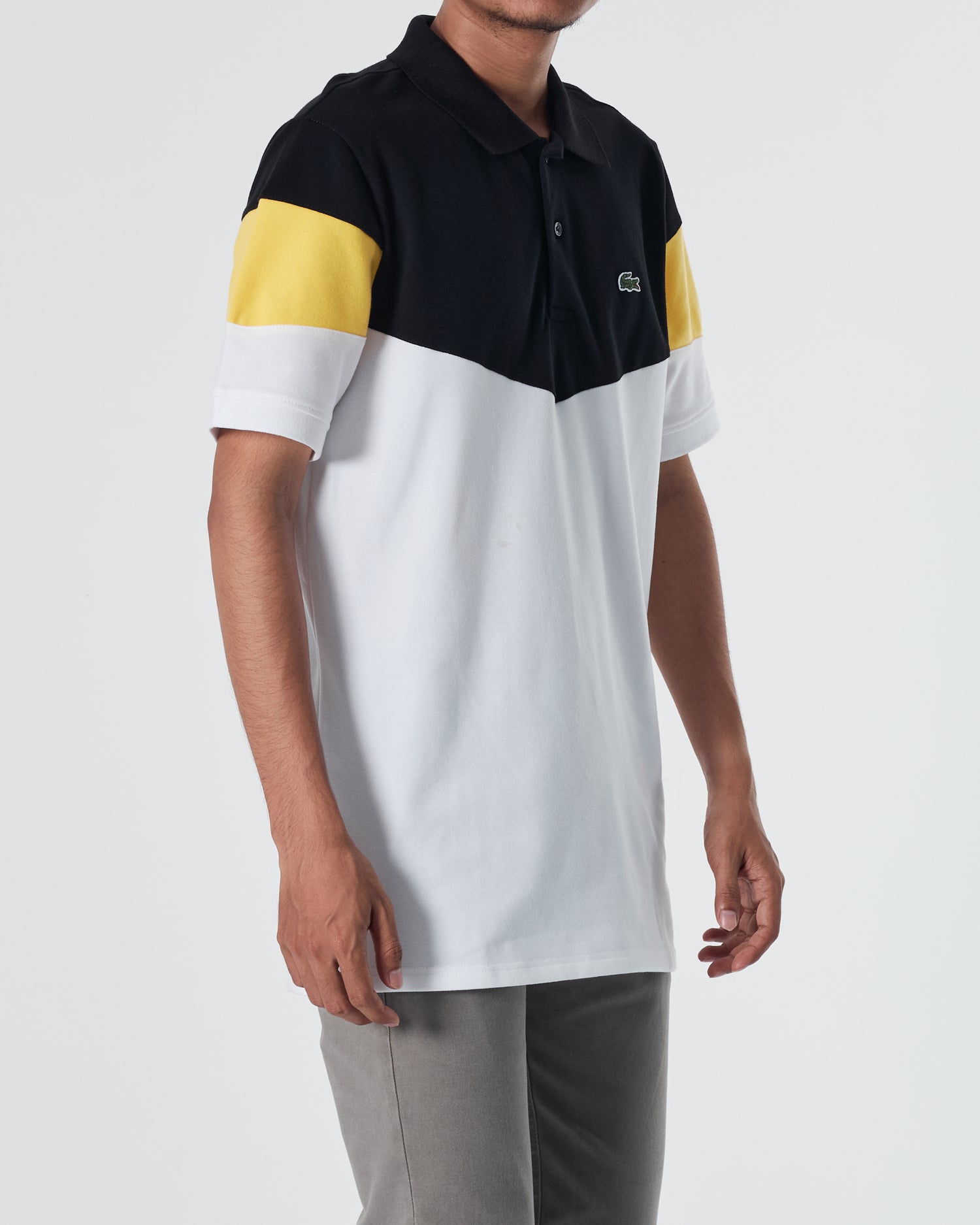 LAC Color Block Men Yellow Polo Shirt 20.90