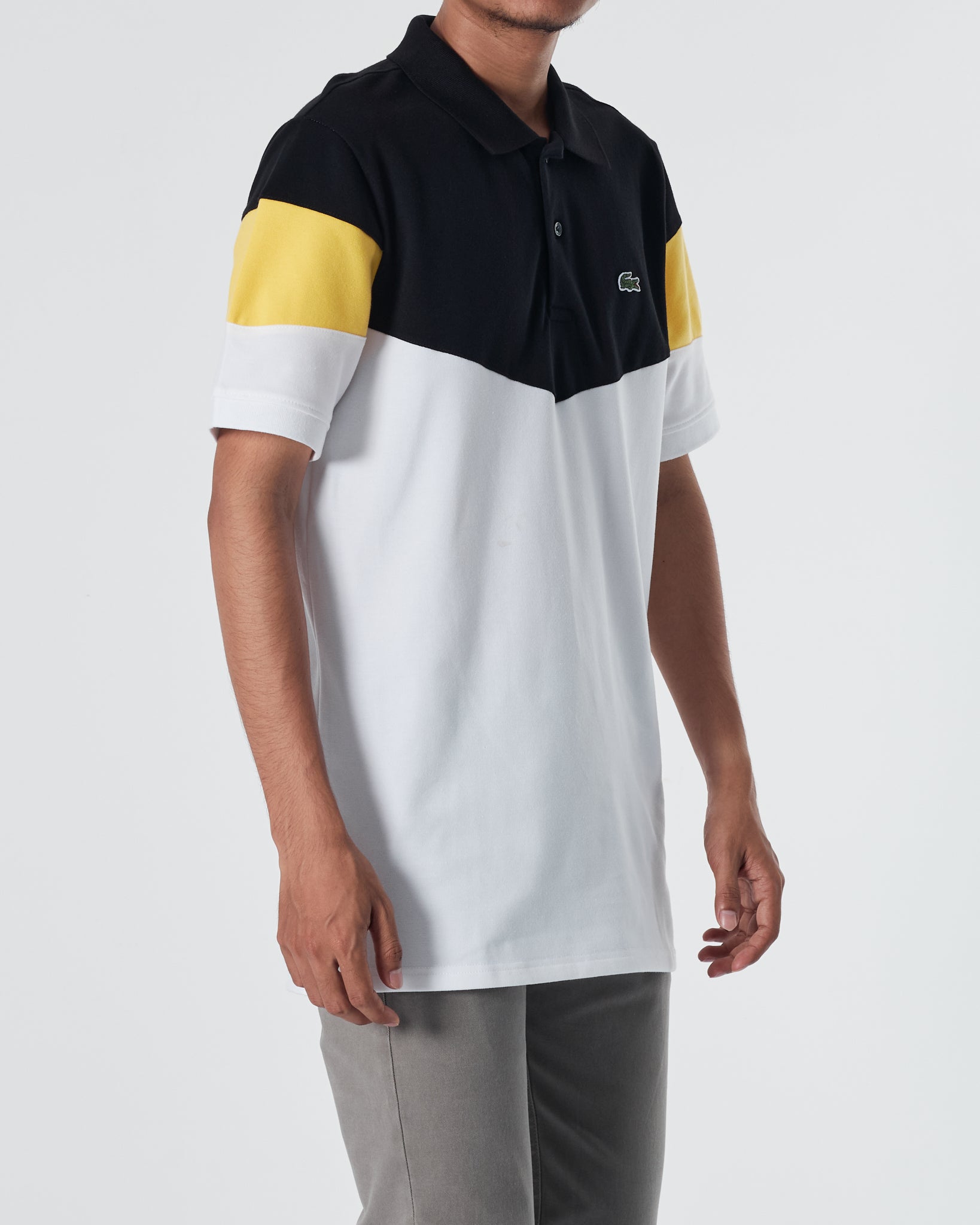 LAC Color Block Men Yellow Polo Shirt 20.90