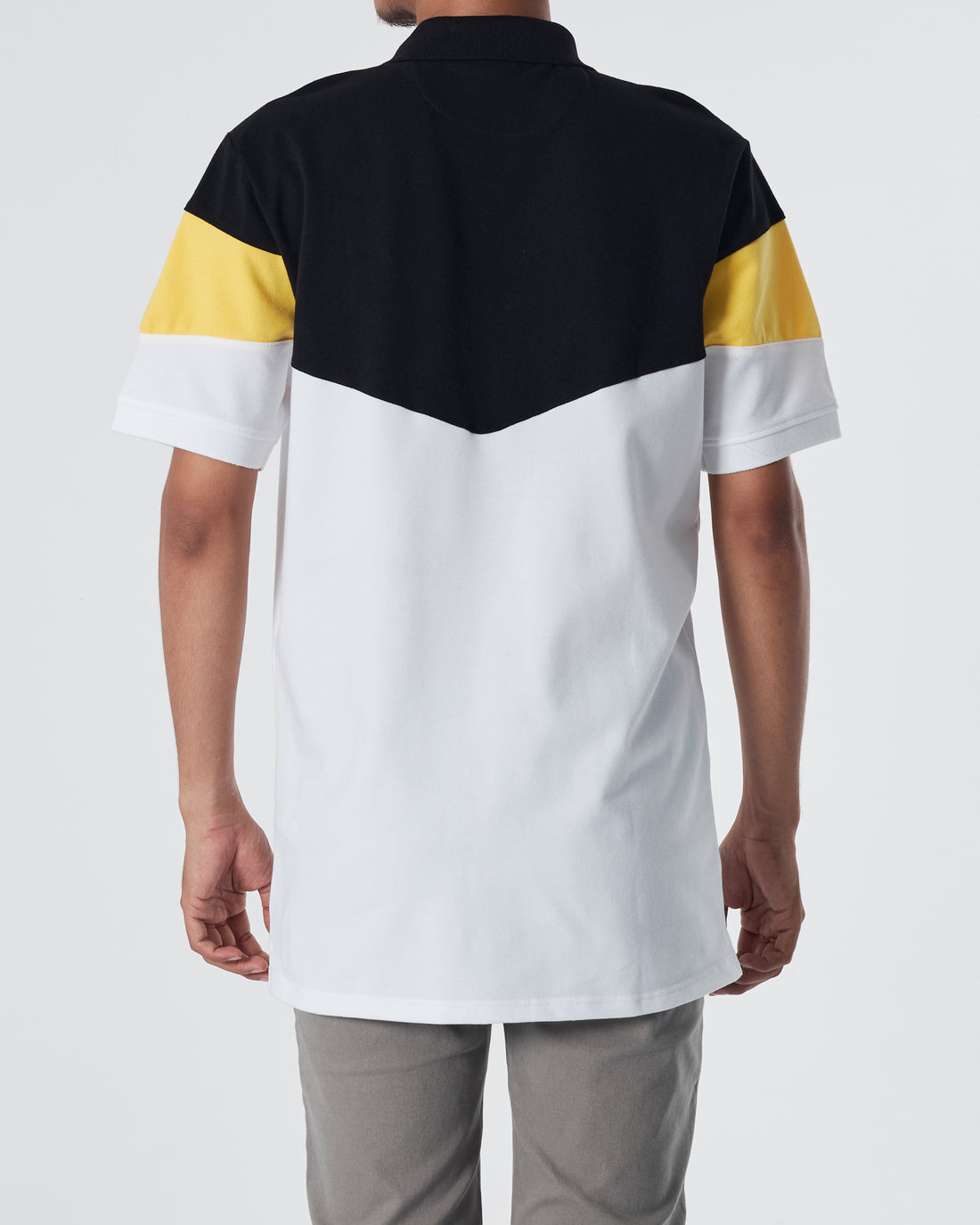 LAC Color Block Men Yellow Polo Shirt 20.90