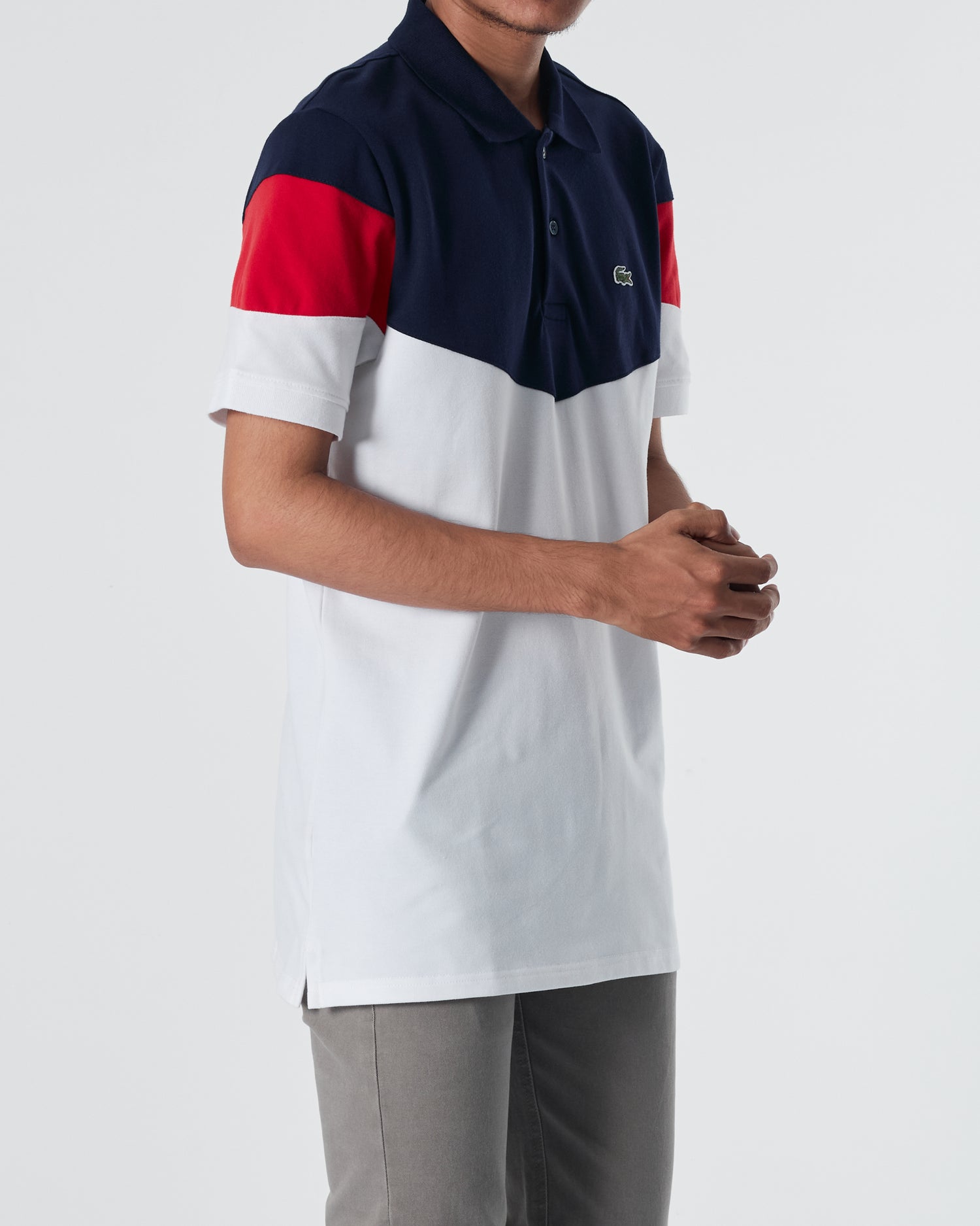 LAC Color Block Men Red Polo Shirt 20.90