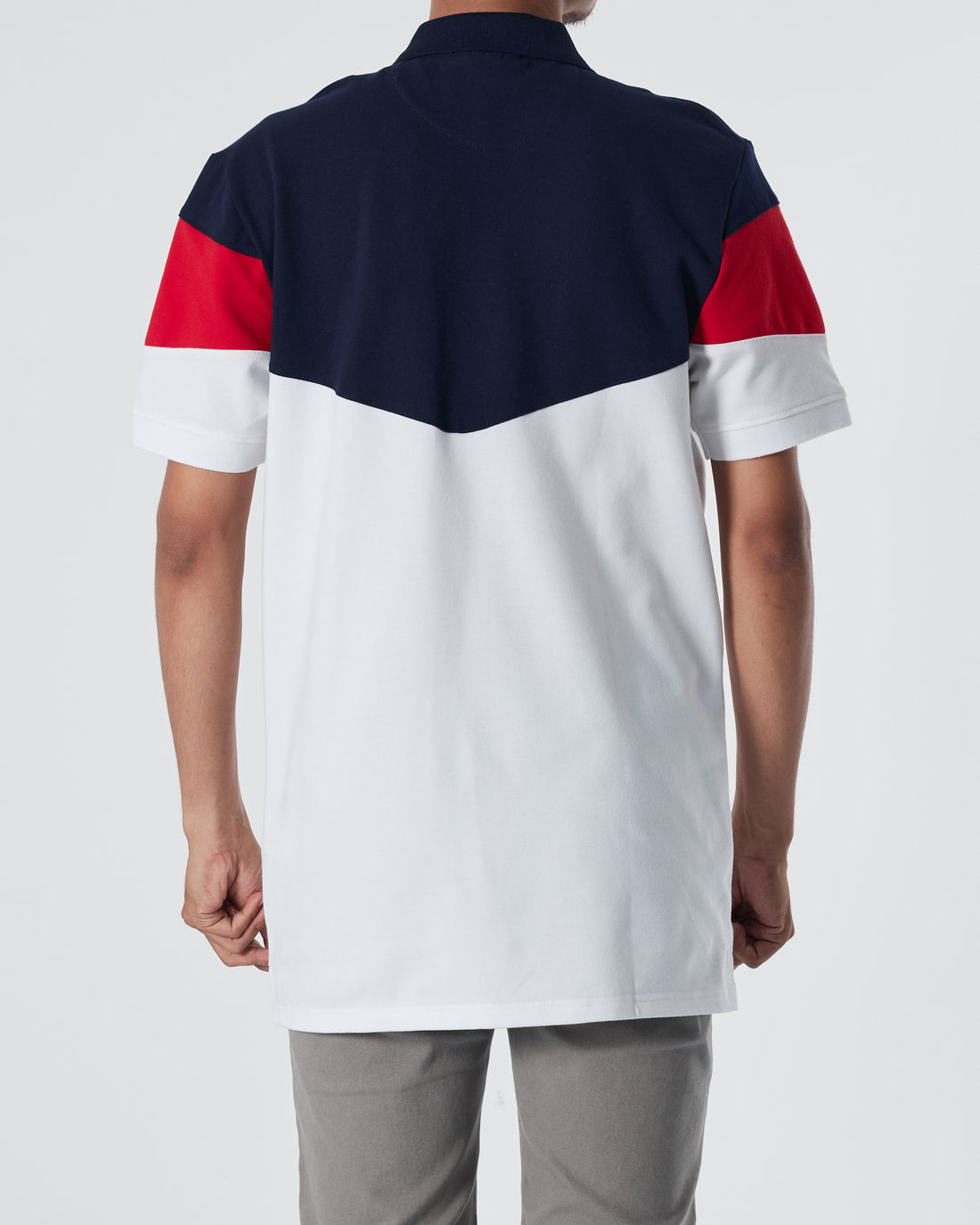 LAC Color Block Men Red Polo Shirt 20.90