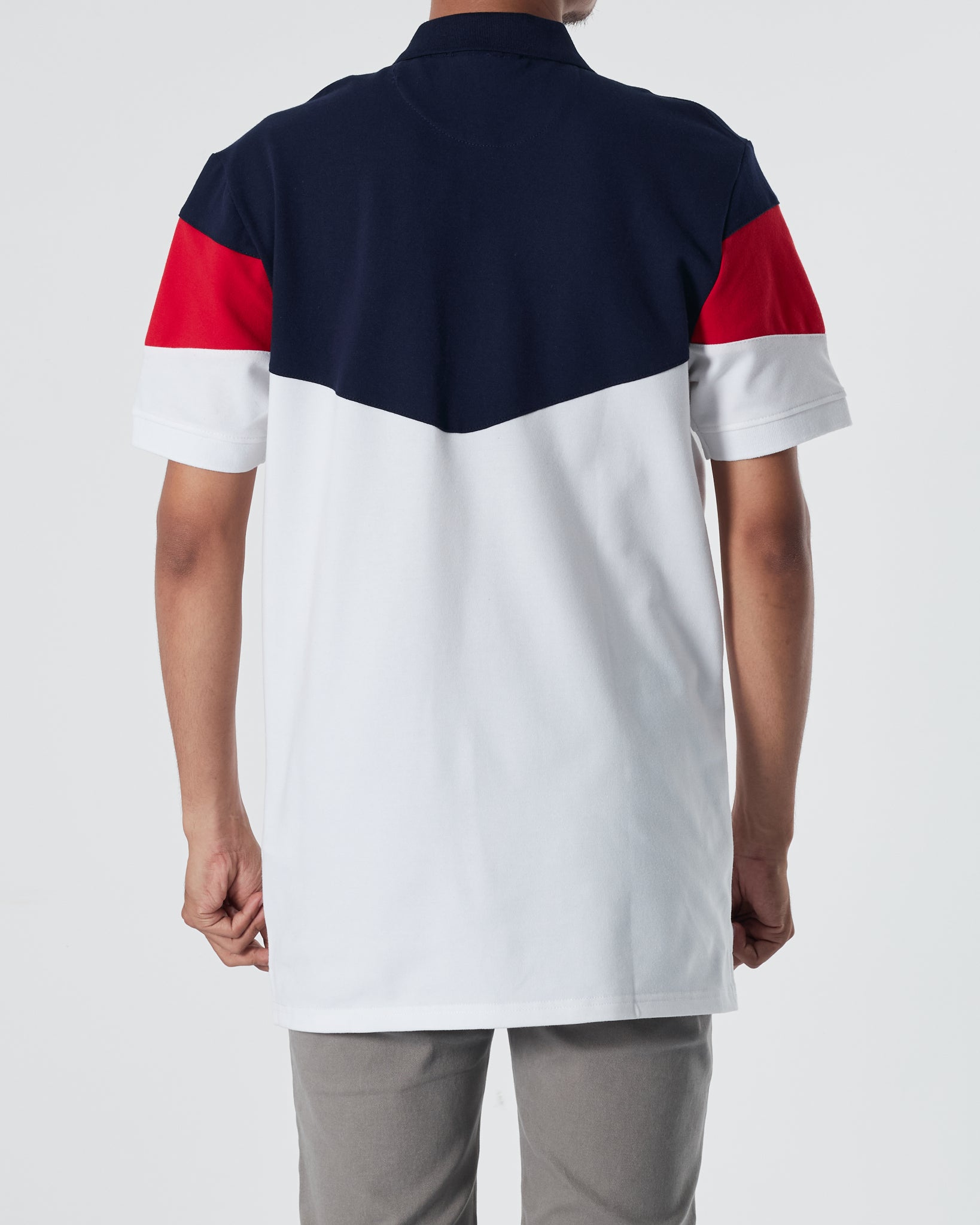 LAC Color Block Men Red Polo Shirt 20.90