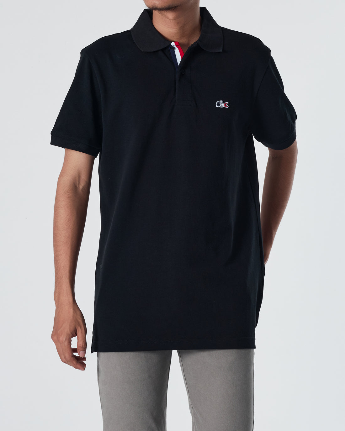 LAC Plain Color Men Black Polo Shirt 22.90