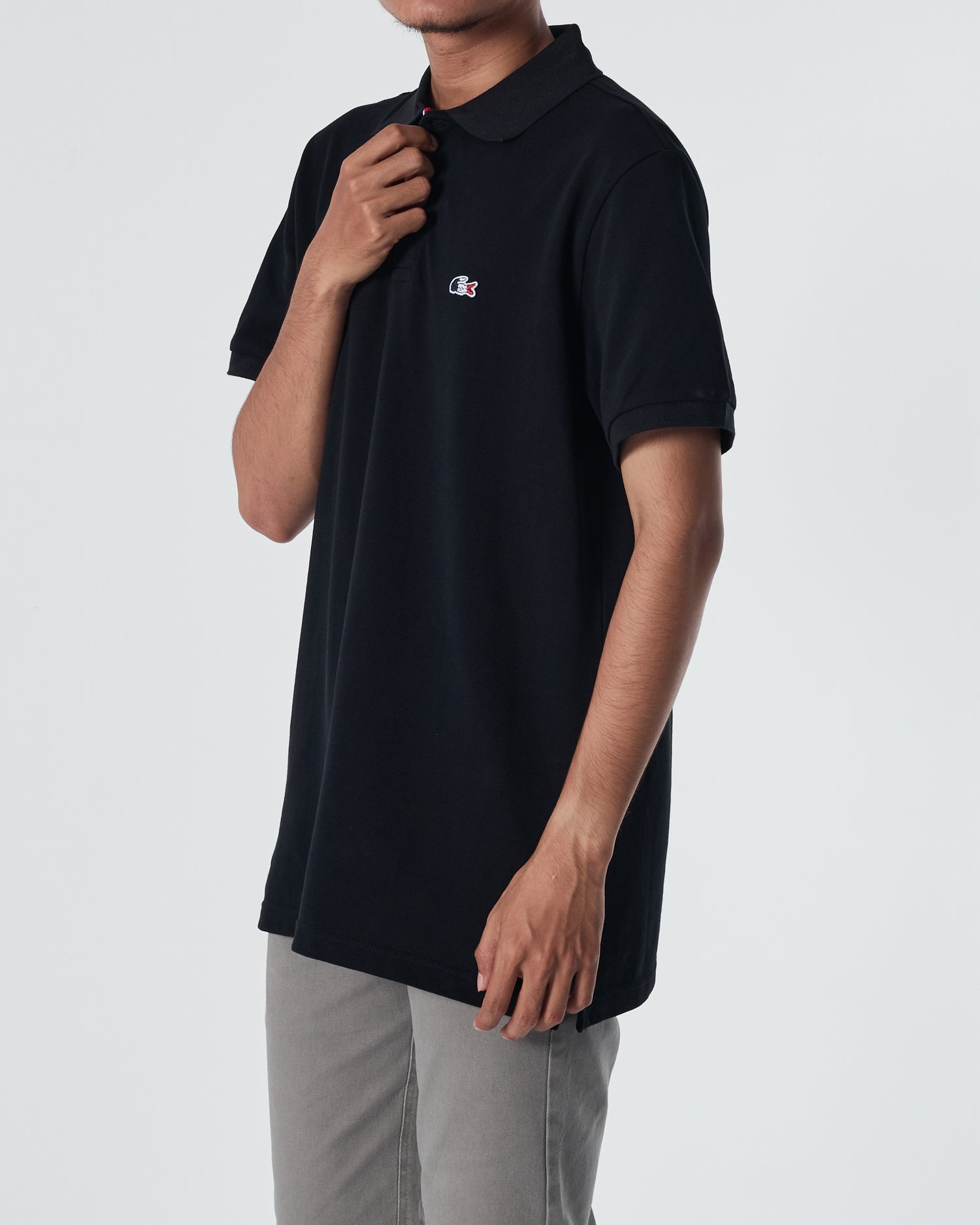 LAC Plain Color Men Black Polo Shirt 22.90