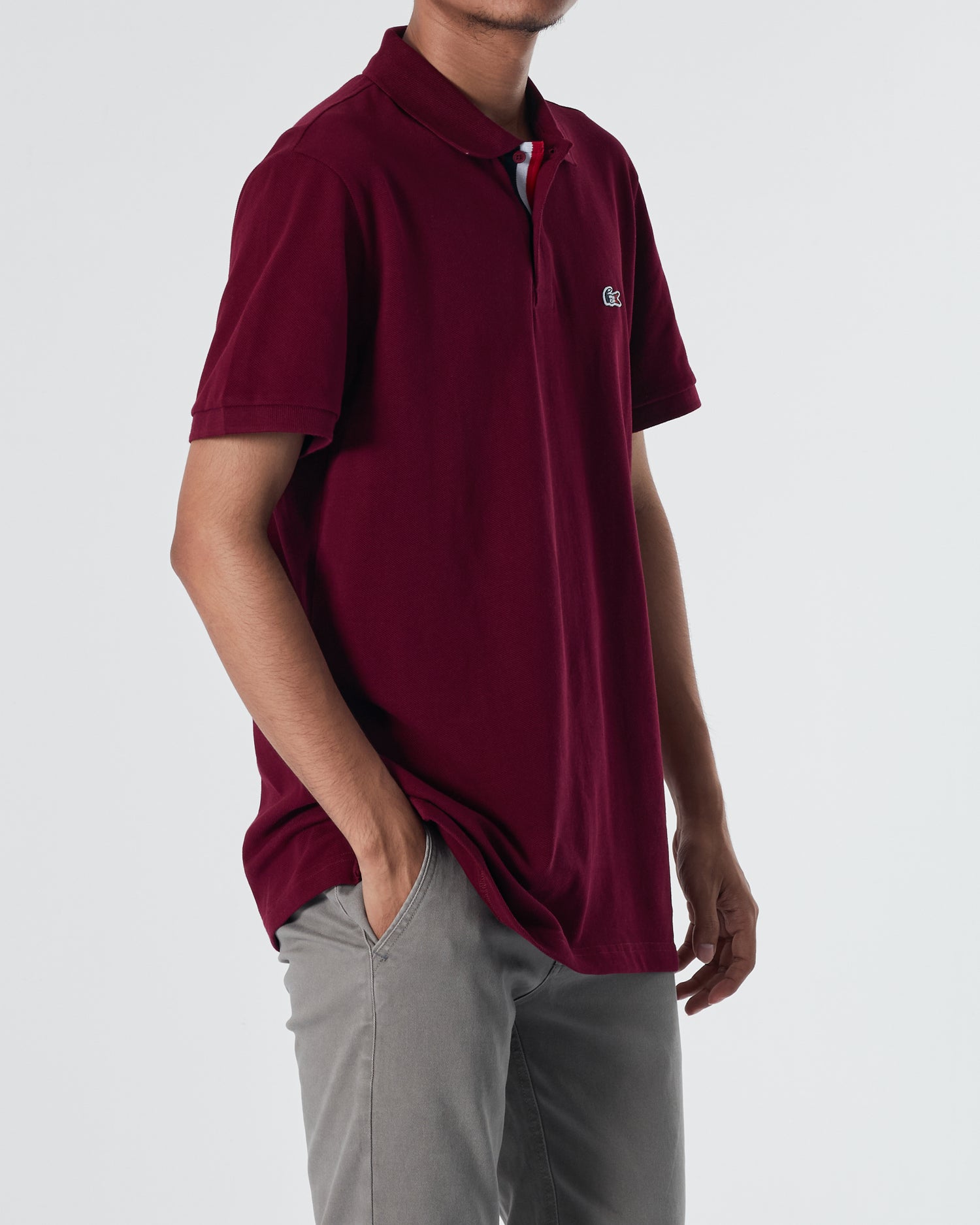 LAC Plain Color Men Red Polo Shirt 22.90