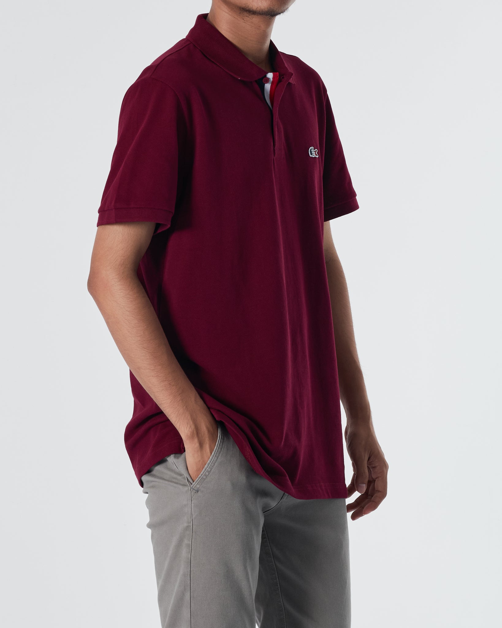 LAC Plain Color Men Red Polo Shirt 22.90