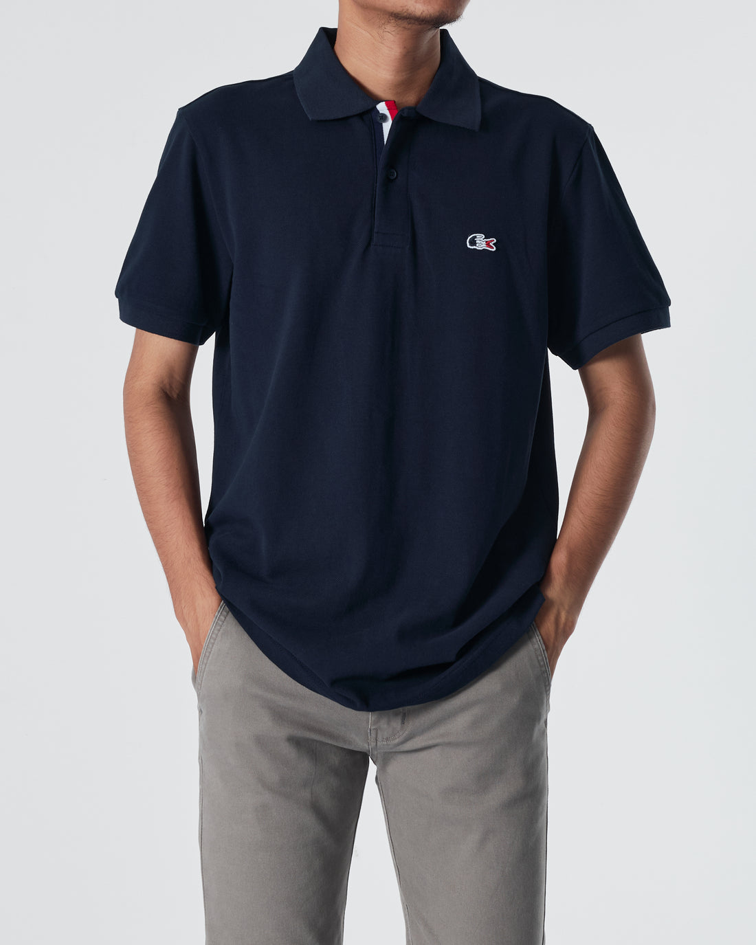 LAC Plain Color Men Blue Polo Shirt 22.90