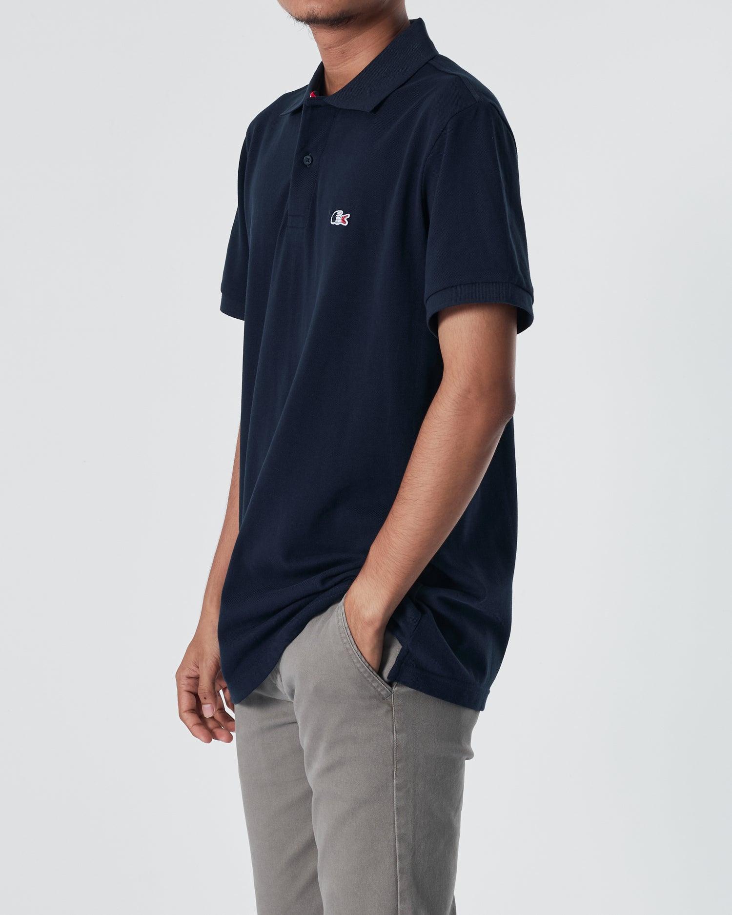 LAC Plain Color Men Blue Polo Shirt 22.90