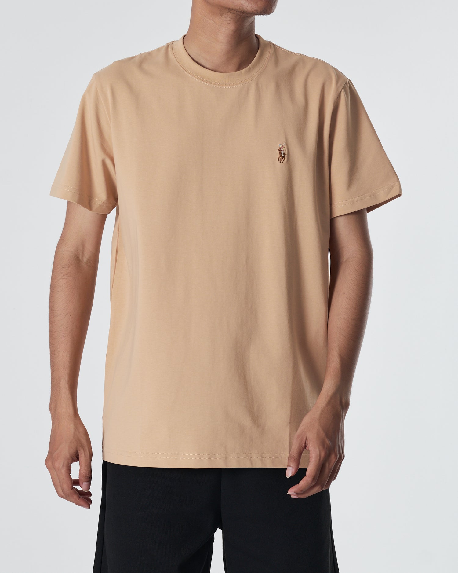 RL Plain Color Men Cream T-Shirt 12.90