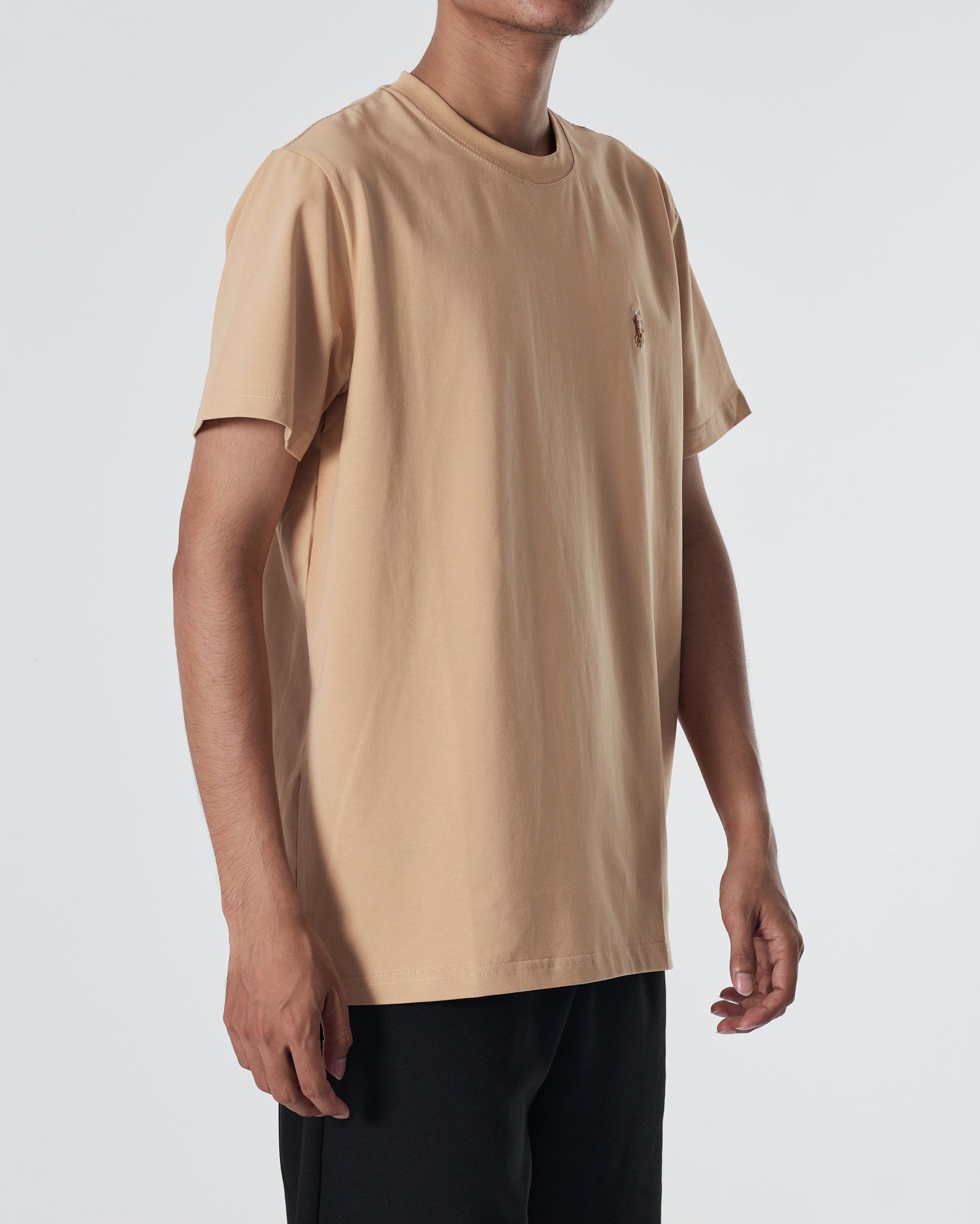 RL Plain Color Men Cream T-Shirt 12.90