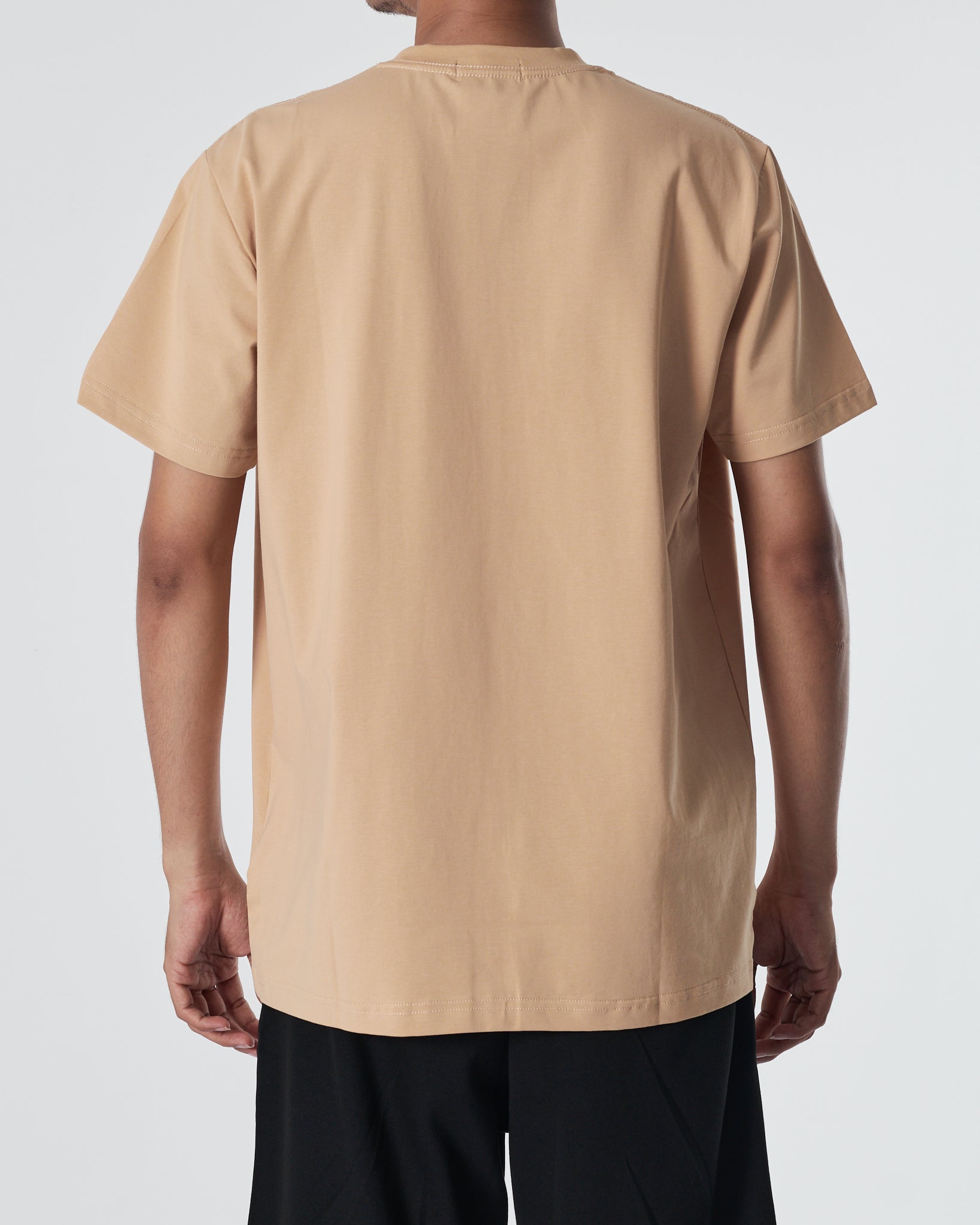 RL Plain Color Men Cream T-Shirt 12.90