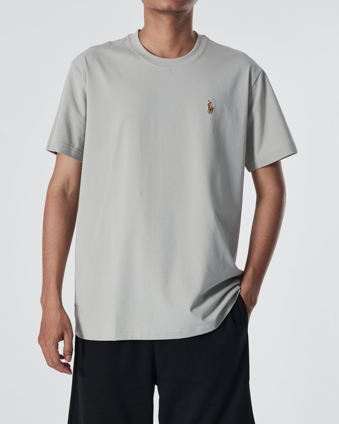 RL Plain Color Men Grey T-Shirt 12.90